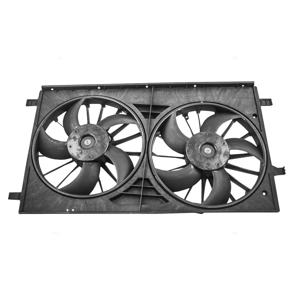 Brock Replacement Dual Cooling Fan Assembly for 2007-2010 Dodge Avenger, Chrysler Sebring, Jeep Compass & Patriot - Compatible with 68004051AA, 68031873AA - Perfect for Engine Overheating Prevention & AC Performance