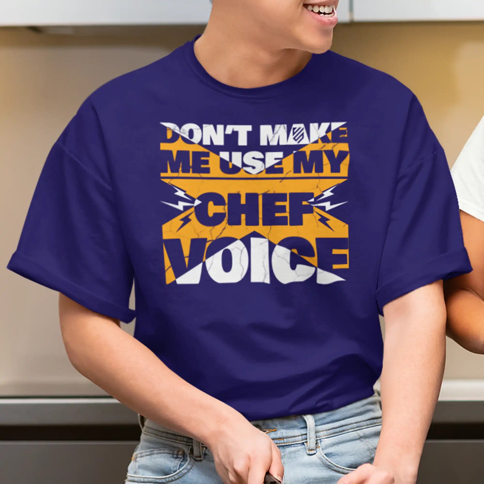 Funny Chef T-Shirt - Don't Make Me Use My Chef Voice - Kitchen Humor Apparel for Cooking Enthusiasts - Perfect for Chefs, Home Cooks & Culinary Students