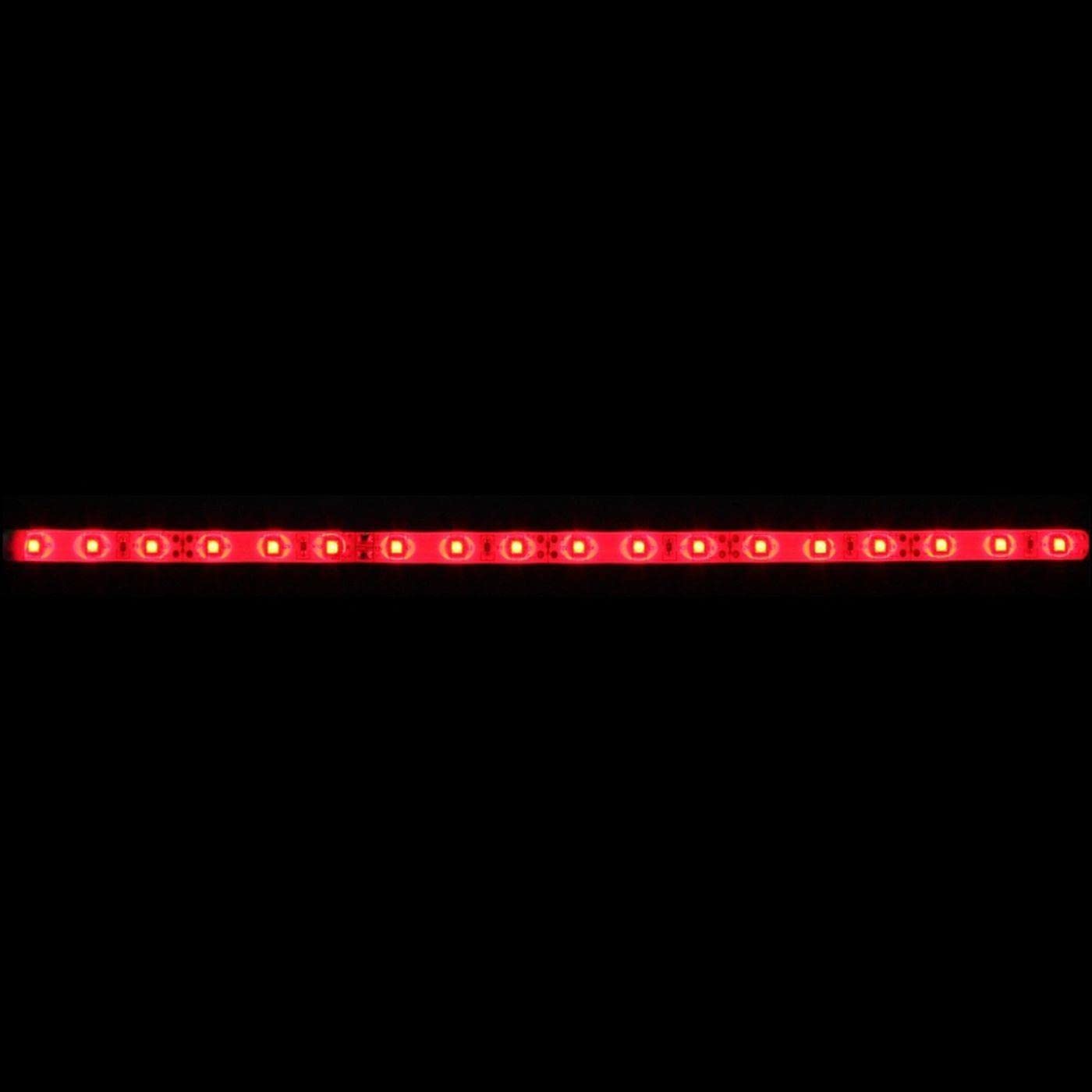 Lumonic 0.5m Red LED Strip Light 12V IP65 Waterproof - 30 LEDs (60 LEDs/m) SMD2835 for Home Decoration, Bedroom, Kitchen, and Party Lighting