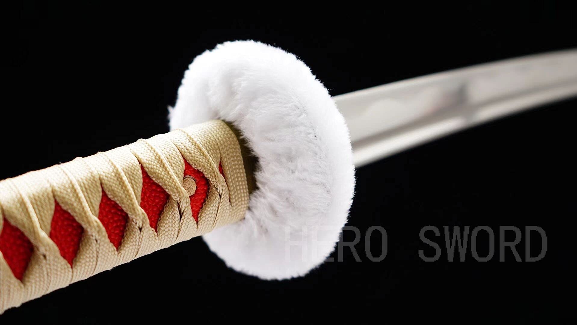 HERO SWORD Handmade One Piece Roronoa Zoro Katana - Japanese Anime Cosplay Samurai Sword with Purple Blade | Perfect Gift for Men & Women | Ideal for Cosplay, Collecting, and Home Decoration
