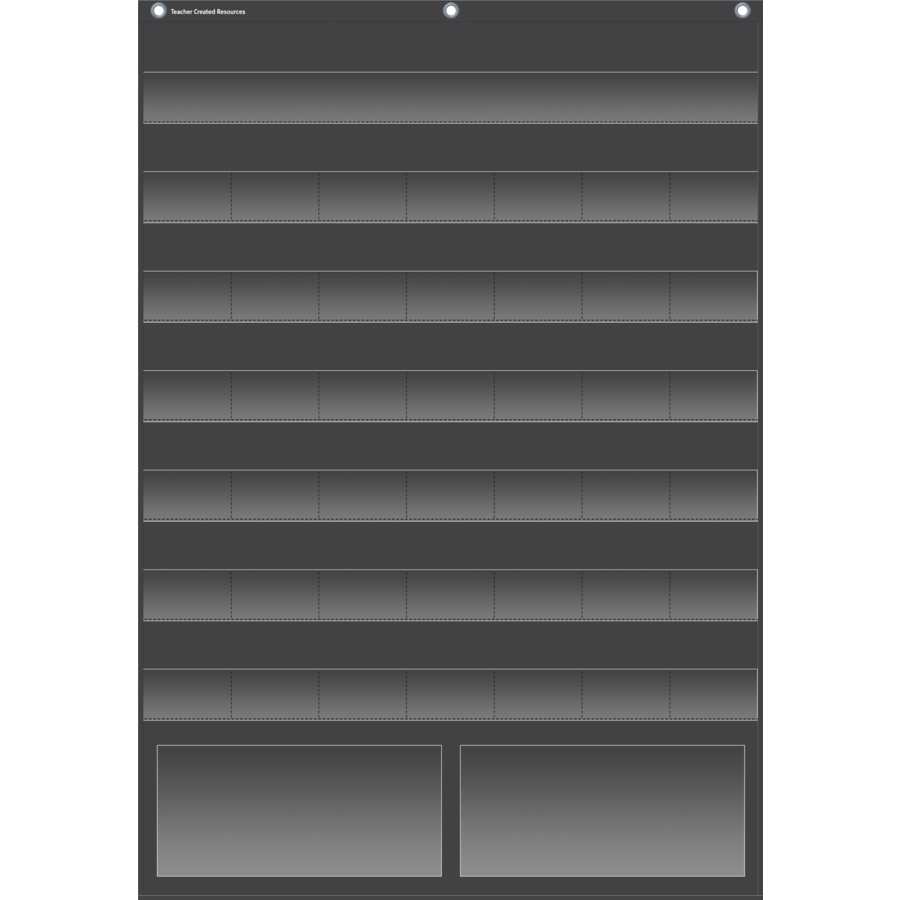 Black Pocket Chart Calendar - Classroom & Home Organization for Kids & Teachers - Perfect for Daily Schedules, Homeschooling & Office Planning