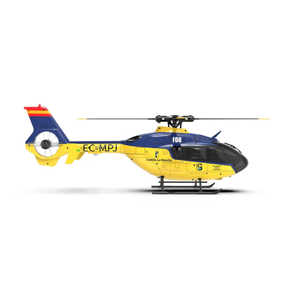 Yuxiang F06 EC135 Flybarless 6-Axis Gyro RC Helicopter - 3D Aerobatic Drone for Adults & Kids - Indoor & Outdoor Flying Toy for Beginners & Hobbyists