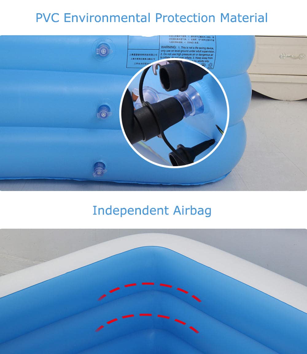 Premium Inflatable Family Swimming Pool - 1.8m Large Outdoor Square Pool for Kids & Adults | Durable Swim Center for Backyard, Beach & Summer Fun | Paradise Seaside Design for Ultimate Relaxation