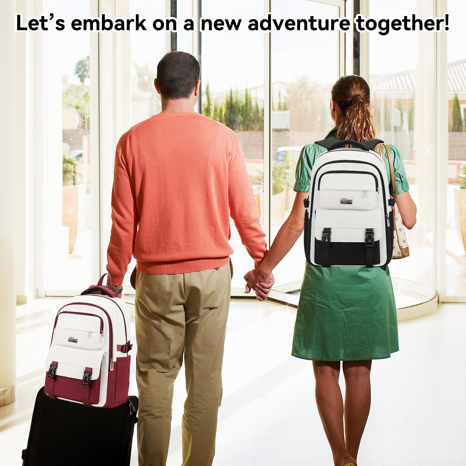 18-Inch Waterproof Travel Backpack for Women & Men - Airline Approved Lightweight Daypack for Business Work, Hiking & Casual Travel - Perfect for Commuting, Weekend Getaways & Outdoor Adventures