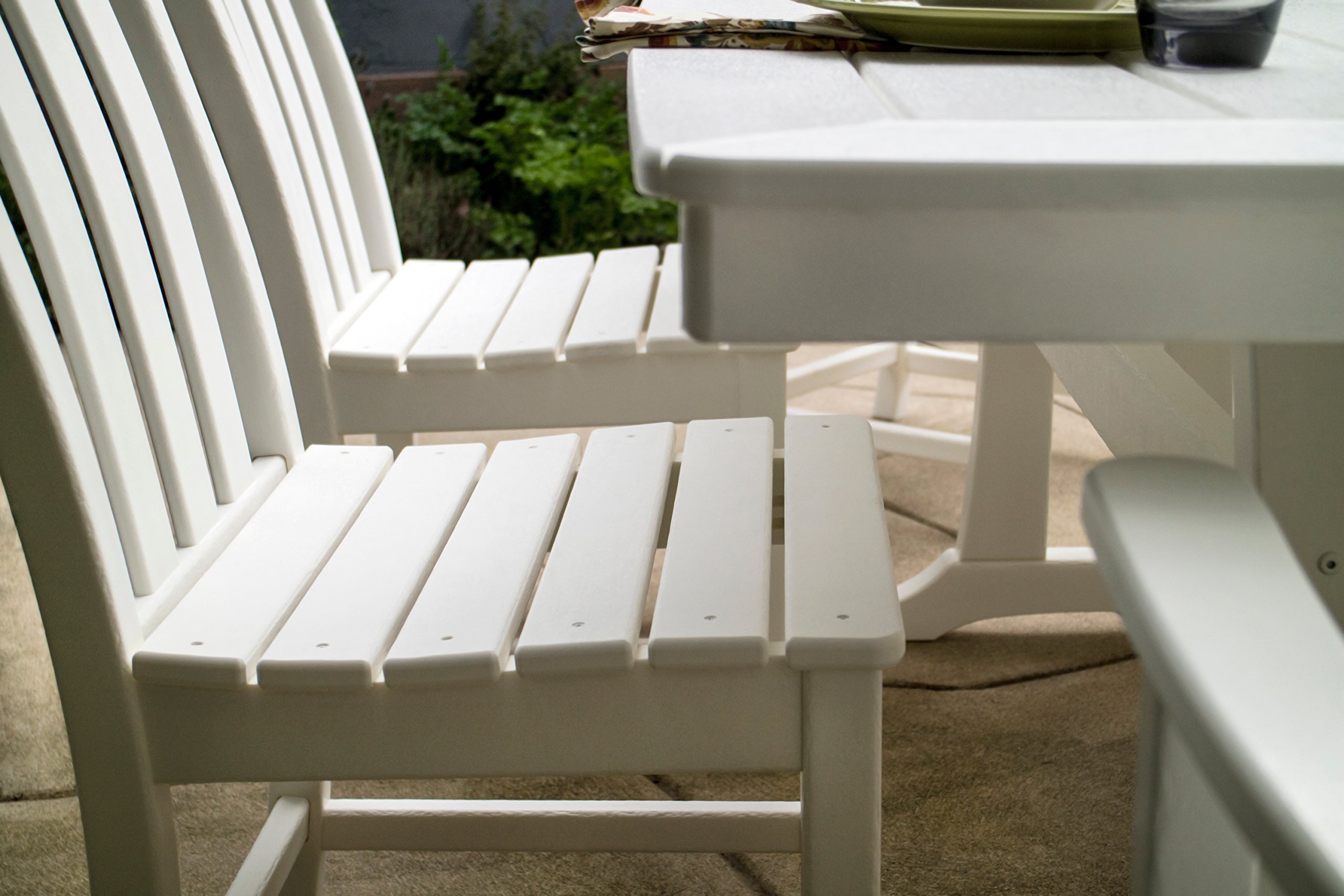 POLYWOOD® Vineyard Dining Side Chair - White Outdoor Patio Furniture for Garden, Poolside, and Restaurant Use
