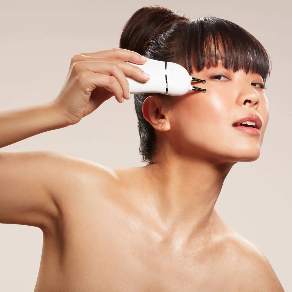 NuFACE Trinity+ Facial Toning Device with Lip & Eye Attachment - Anti-Aging Microcurrent Therapy for Wrinkles & Fine Lines | Perfect for Home Skincare & Professional Use