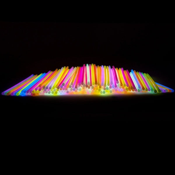 15 Pack Glow Sticks Necklace - Bright Glow in the Dark Party Supplies for Rave, Disco, Concerts & Night Events - Bulk Pack for Halloween, Birthday, Wedding & Festivals