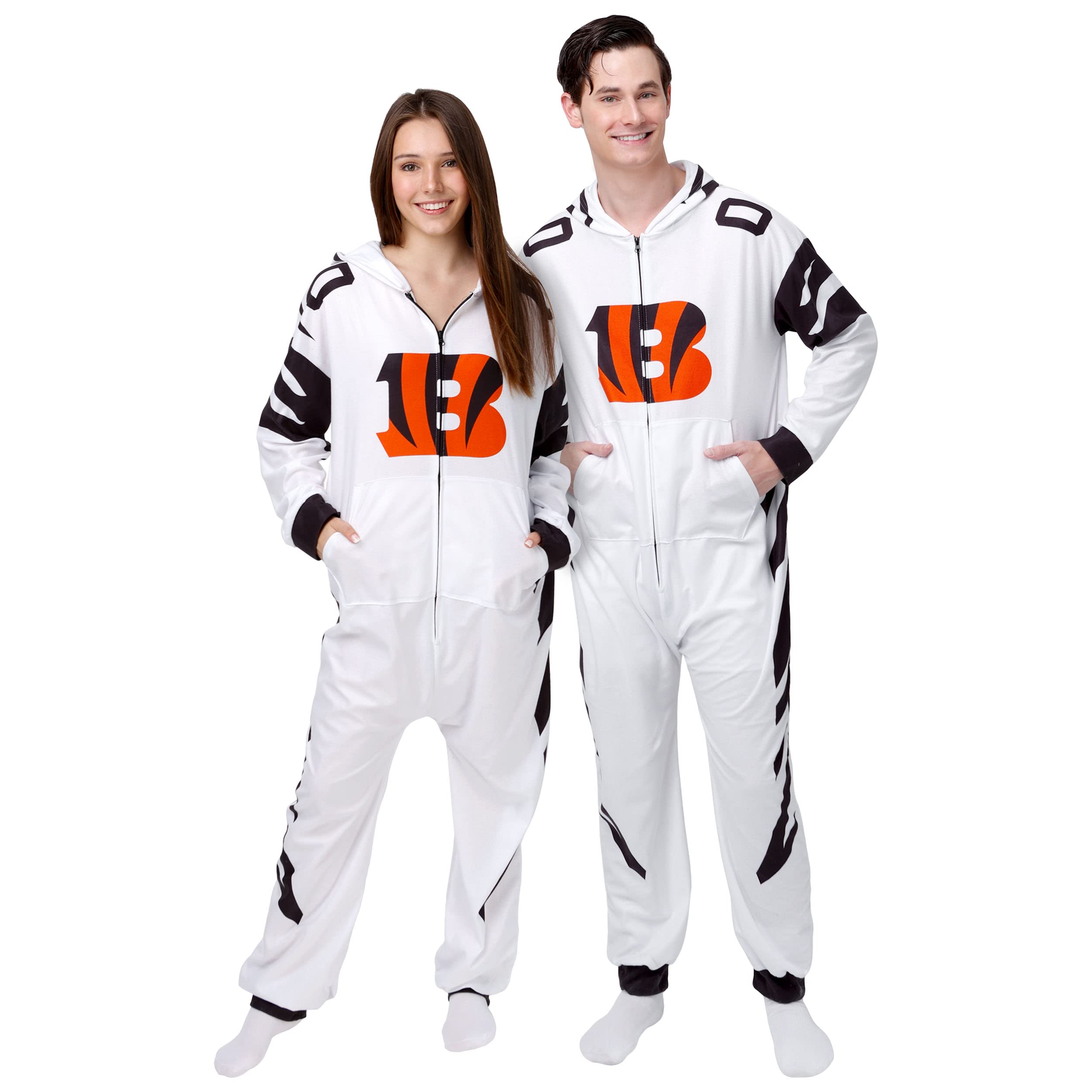 FOCO NFL Team Logo Pajamas - One Piece Onsie for Men & Women - Soft Sleepwear for Football Fans - Perfect for Game Day, Lounging & Holiday Gifts