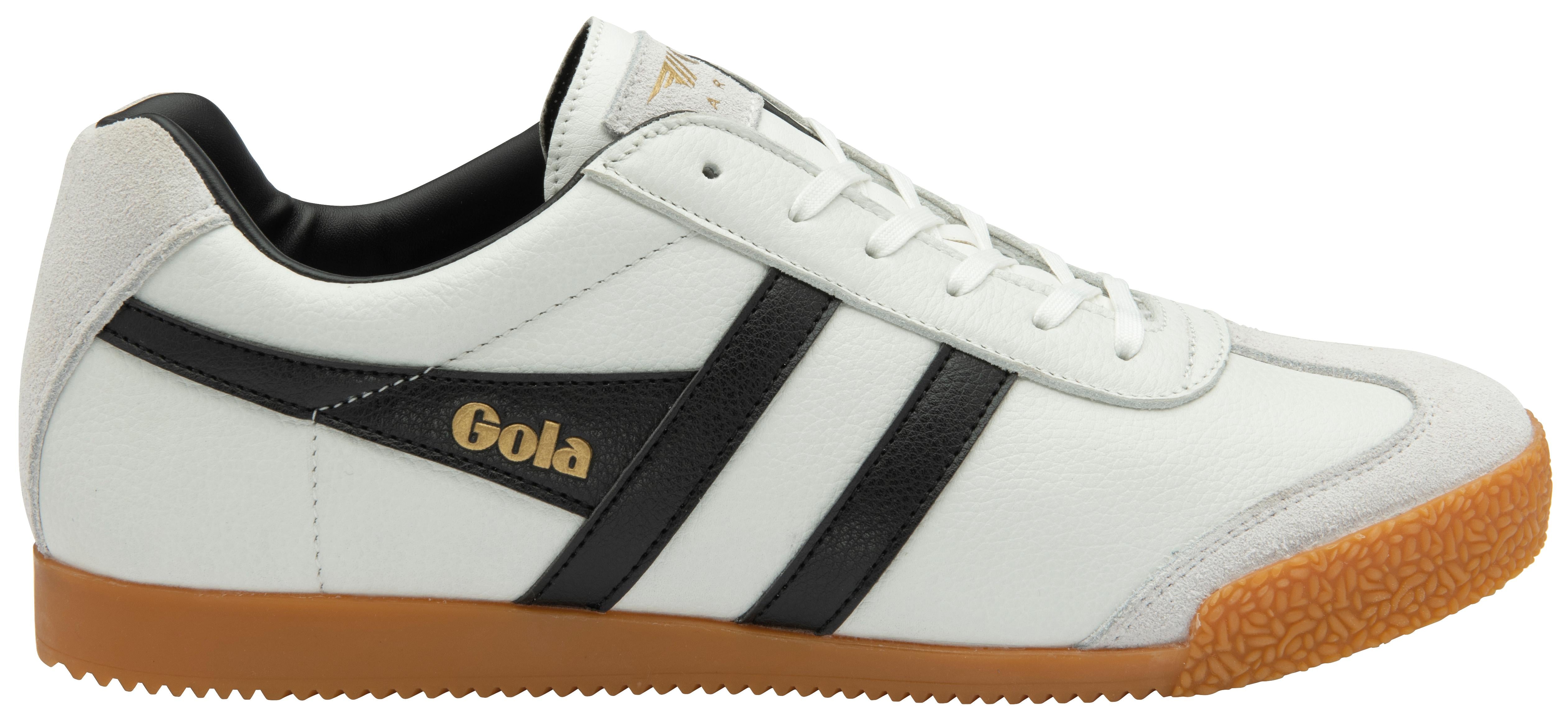 Gola Men's Harrier Leather Sneakers - White Casual Shoes for Walking & Everyday Wear | Vintage-Inspired Athletic Footwear for Men