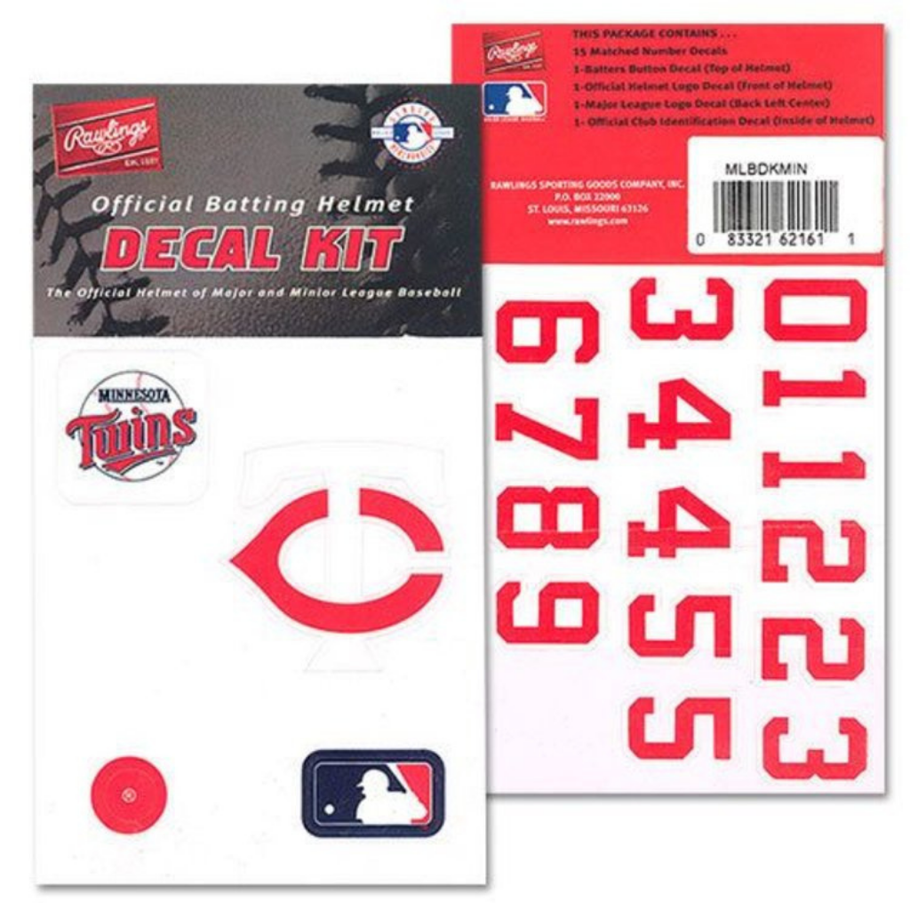 Rawlings MLB Decal Kit - Official Baseball Team Stickers for Helmets, Bats & Locker Decor | Perfect for Fans, Players & Collectors