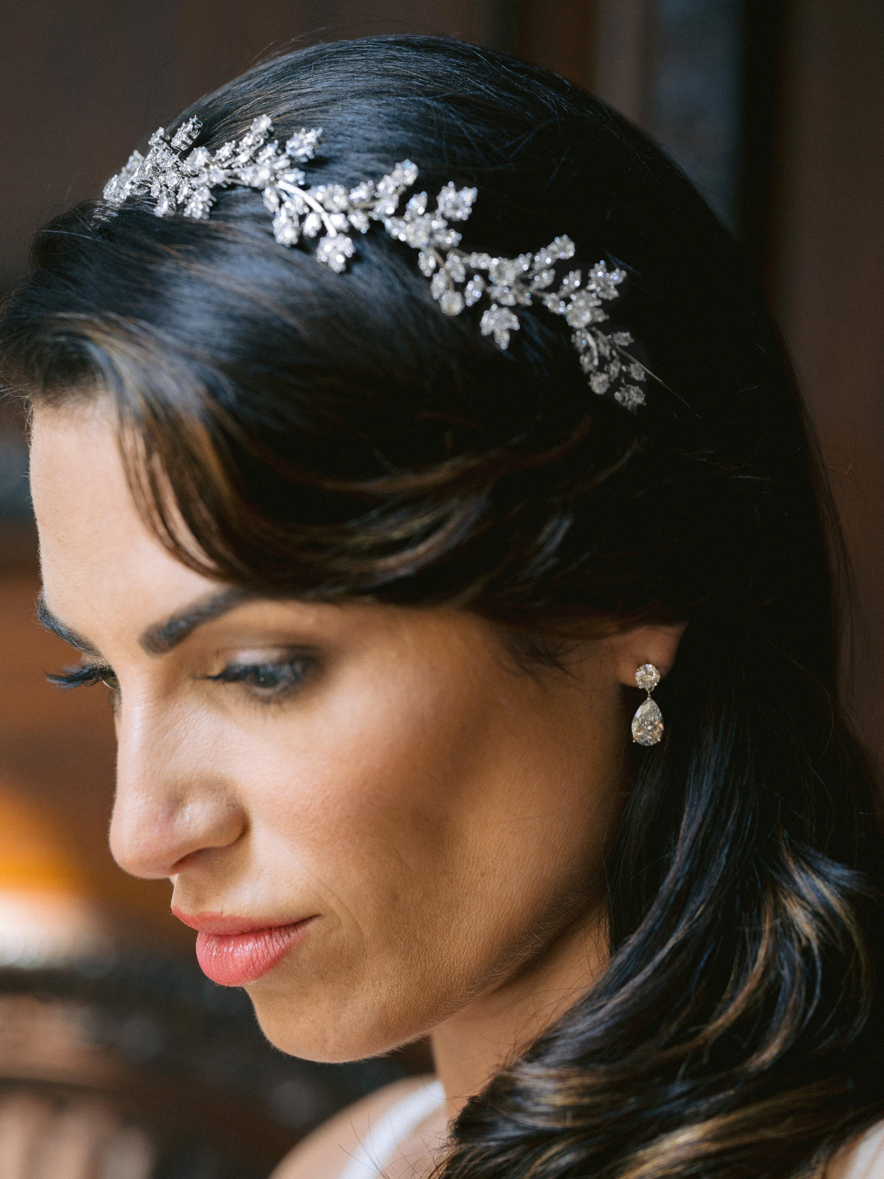 FABRICE Simulated Diamond Headband - Elegant Rhinestone Hair Accessory for Women | Perfect for Weddings, Parties & Special Occasions