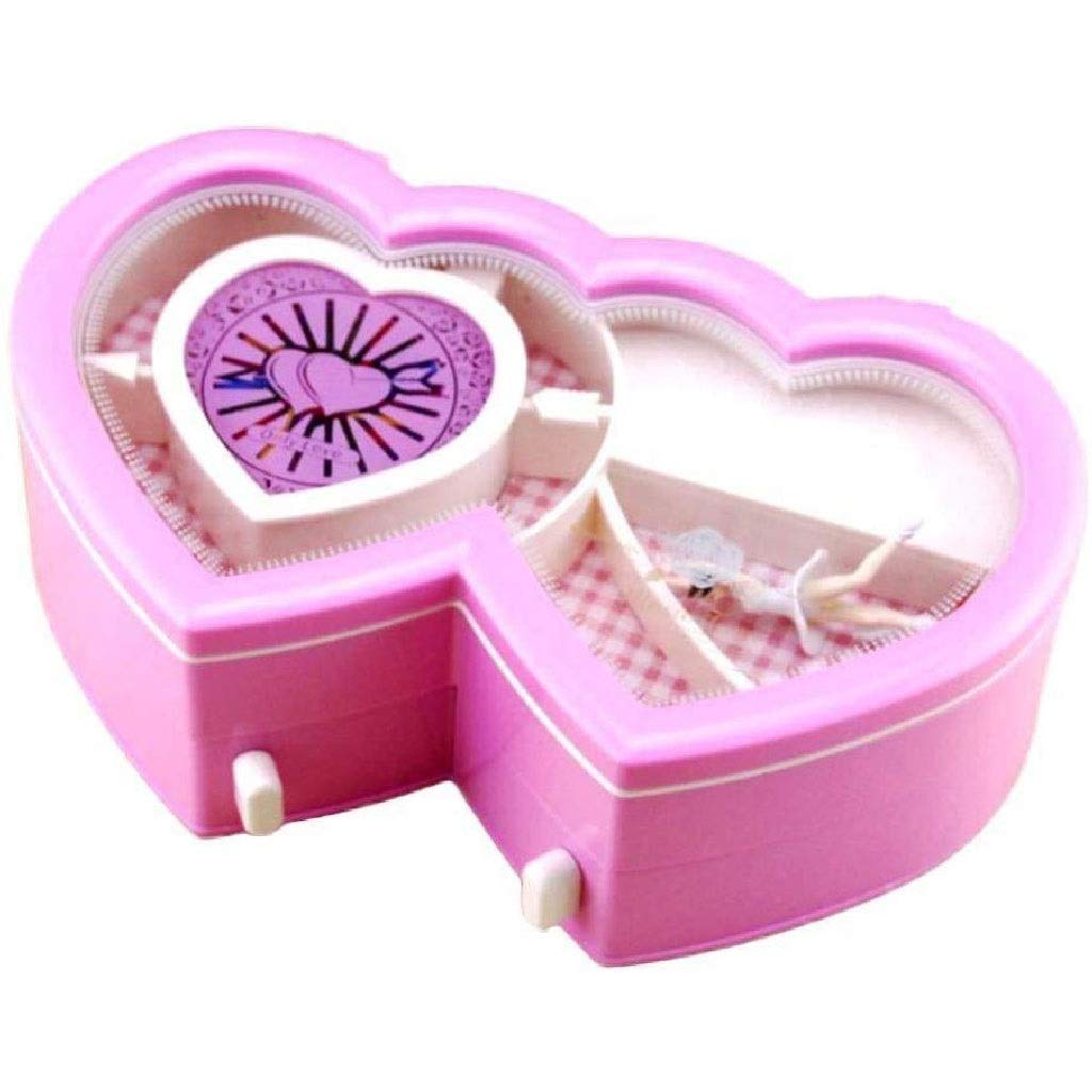 Heart Shaped Vintage Carved Music Box - Hand Crank Wind Up Musical Jewelry Box with Classic Melodies, Perfect Christmas & Birthday Gift for Her, Romantic Home Decor & Wedding Keepsake