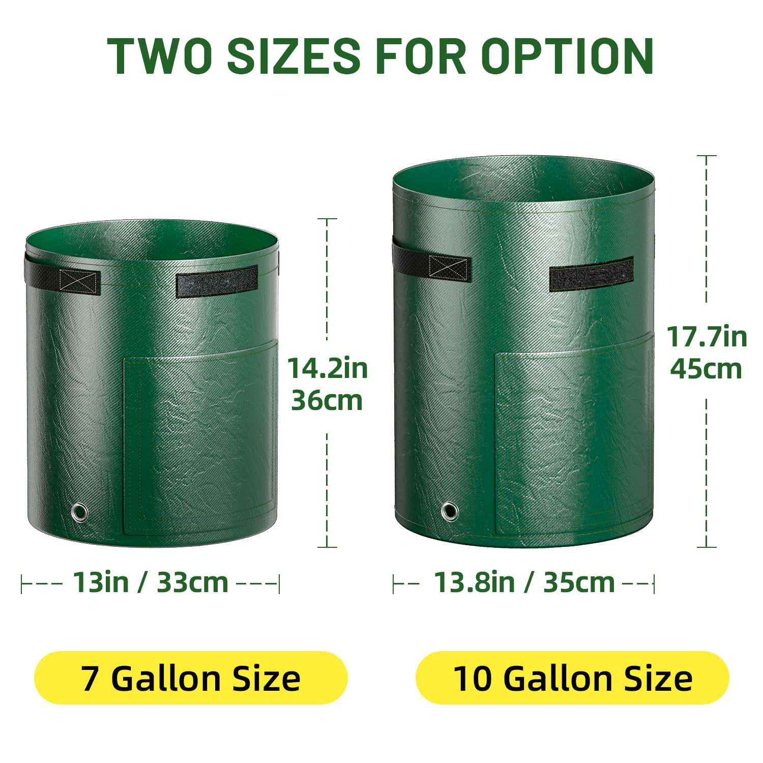 7 Gallon Potato Grow Bags 4 Pack - Heavy Duty Fabric Planting Bags with Viewing Window & Drainage Holes - Perfect for Growing Potatoes, Carrots, Onions, Tomatoes - Ideal for Home Gardening, Urban Farming & Small Space Vegetable Cultivation