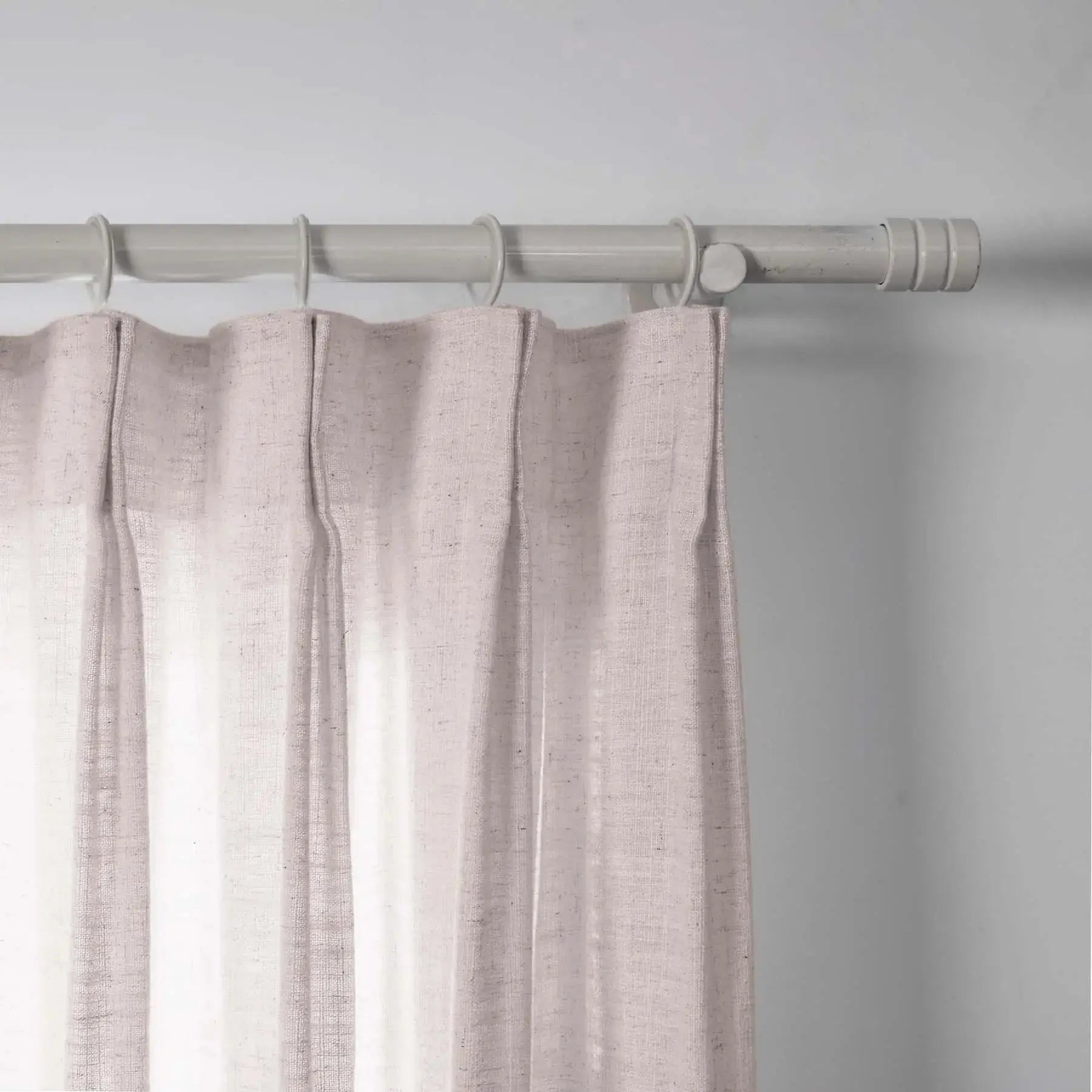 Linen Pleated Cafe Curtains for Kitchen Windows - Elegant Semi-Sheer Window Treatment for Coffee Shops, Restaurants & Home Decor
