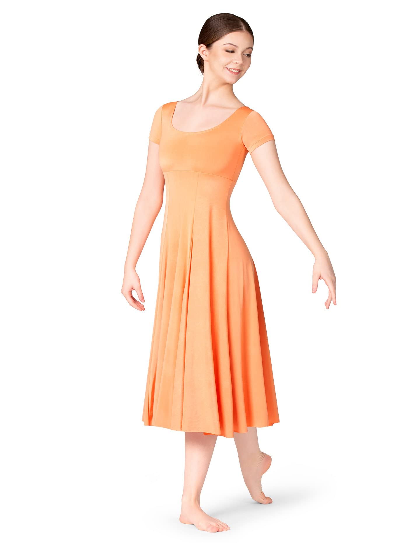 Women's Short Sleeve Lyrical Dress - Flowy Summer Dress for Casual Wear, Beach Cover Up & Music Festival Outfit