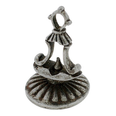 Georgian Steel Double Family Crest Fob Pendant - Vintage Heraldic Jewelry for Men & Women - Perfect for Genealogy Gifts, Ancestry Keepsakes & Historical Reenactments