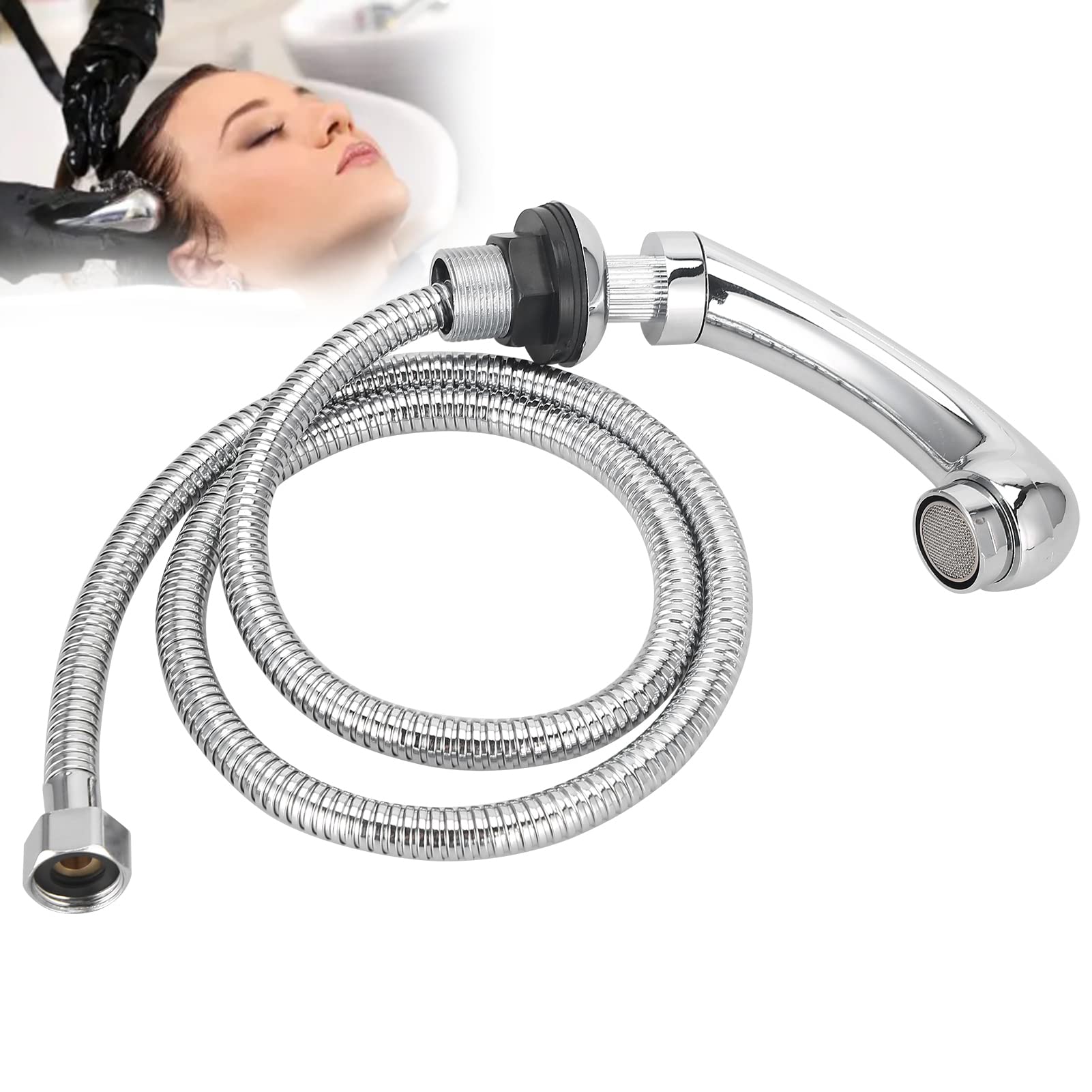Portable Shampoo Bed Faucet Kit - Adjustable Handheld Shower Head with Sprayer Hose for Hair Washing - Ideal for Bedridden Patients, Elderly Care & Salon Use