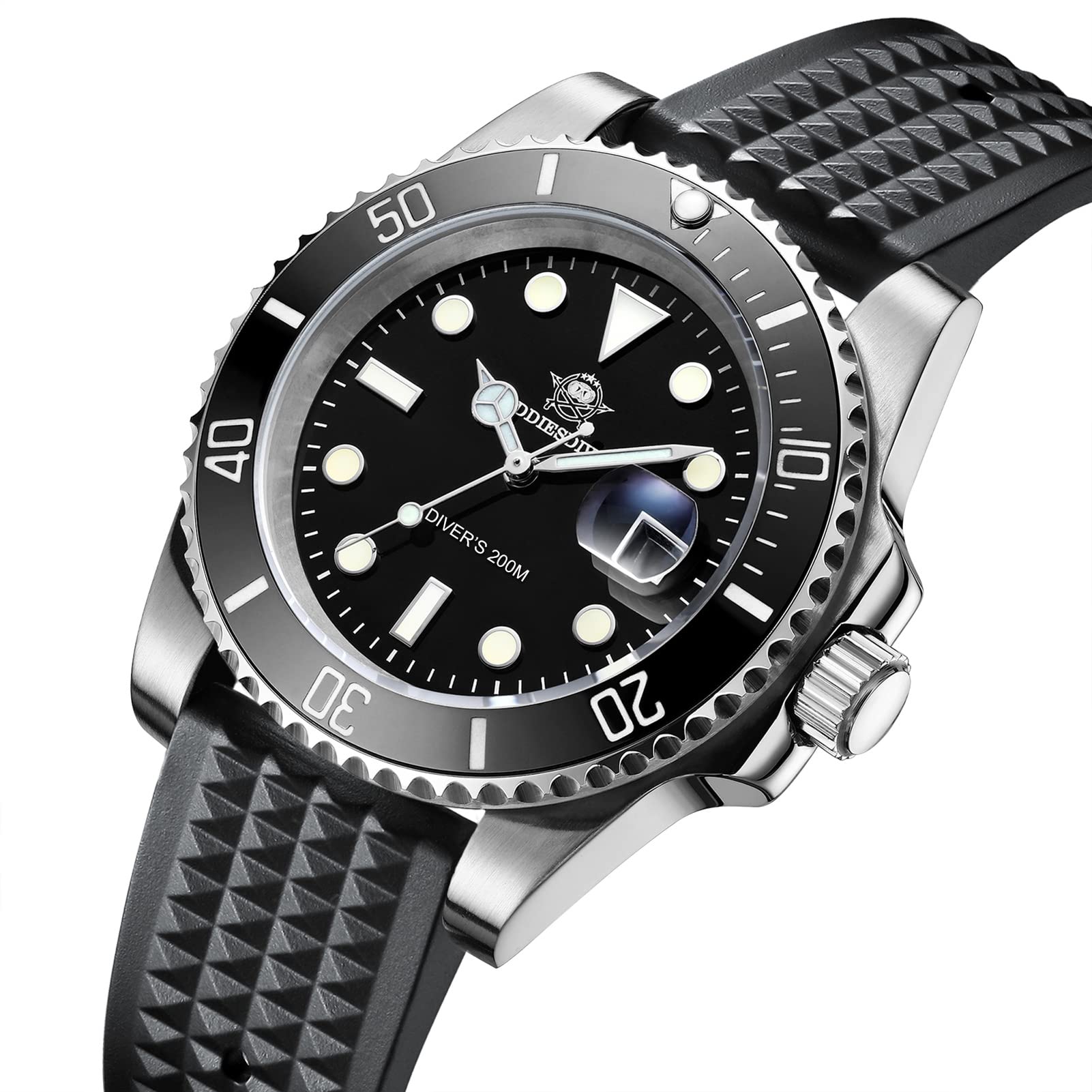 ADDIESDIVE 41mm Men's Diver Watch - 200M Waterproof Stainless Steel Quartz Wristwatch for Swimming, Snorkeling & Outdoor Activities