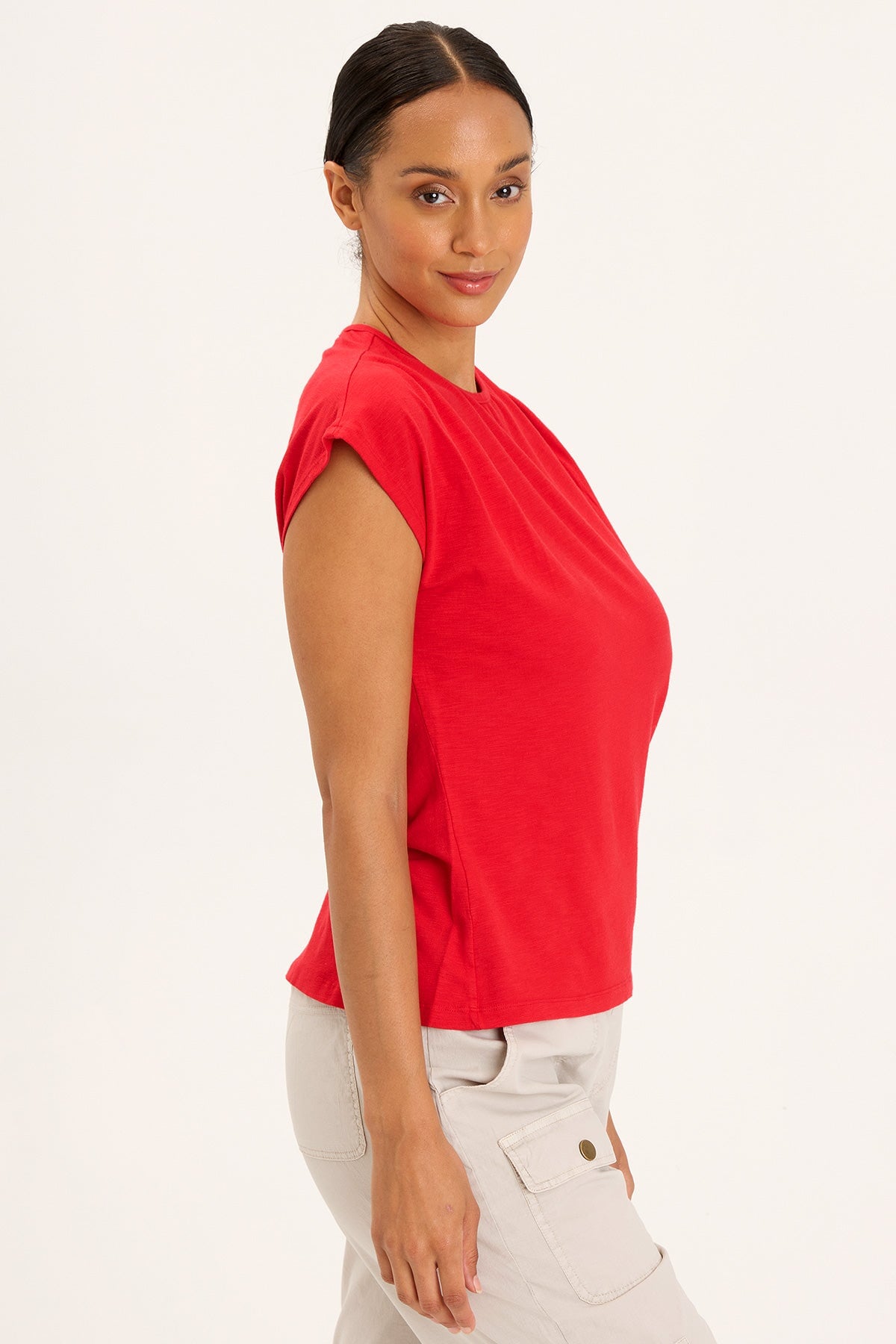 Slub Arwen Top Charanga Pigment Dye Women's Casual T-Shirt - Perfect for Summer Outfits, Beach Wear & Boho Fashion