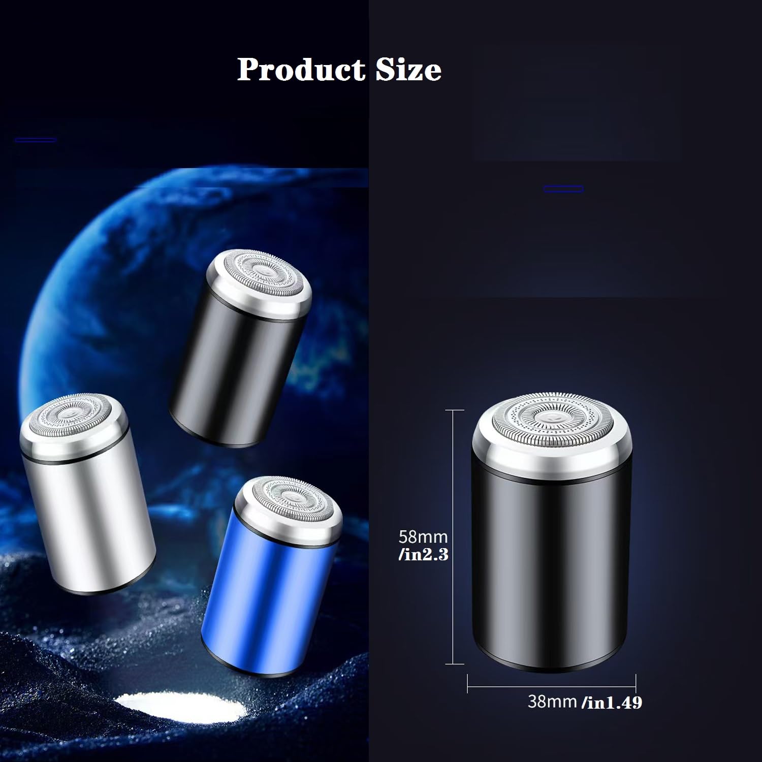 2025 Newest Unisex Mini Portable Electric Shaver for Men & Women - USB Charging, Waterproof Hair Removal Device for Travel, Gym & Daily Grooming (Blue)