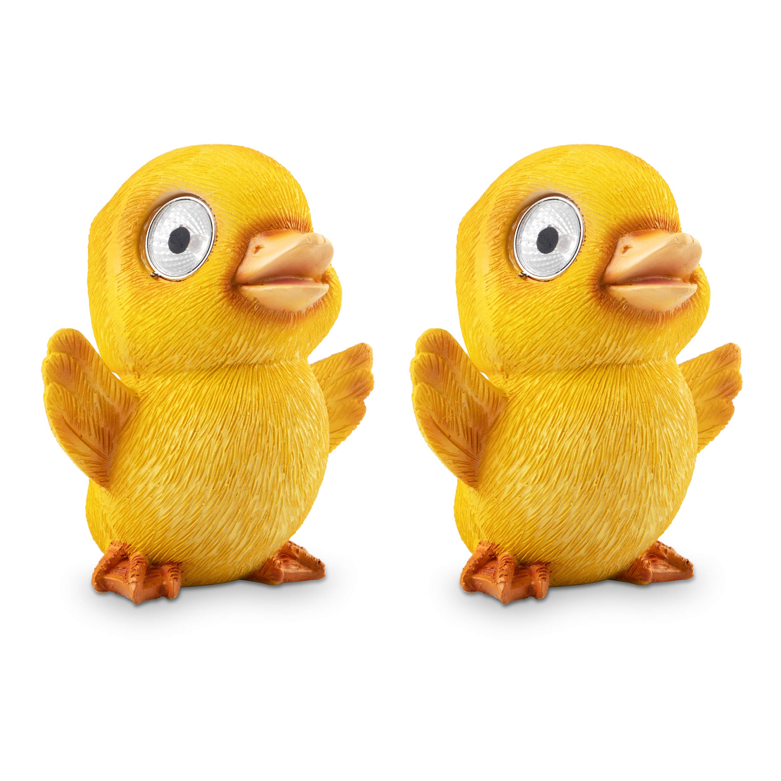 Solar Powered Garden Duckling Decorations (Set of 2) - Weather Resistant LED Outdoor Yard Ornaments for Lawn, Patio, Balcony & Deck | Perfect Housewarming Gift for Garden Lovers | Cute Solar Lights for Nighttime Ambience