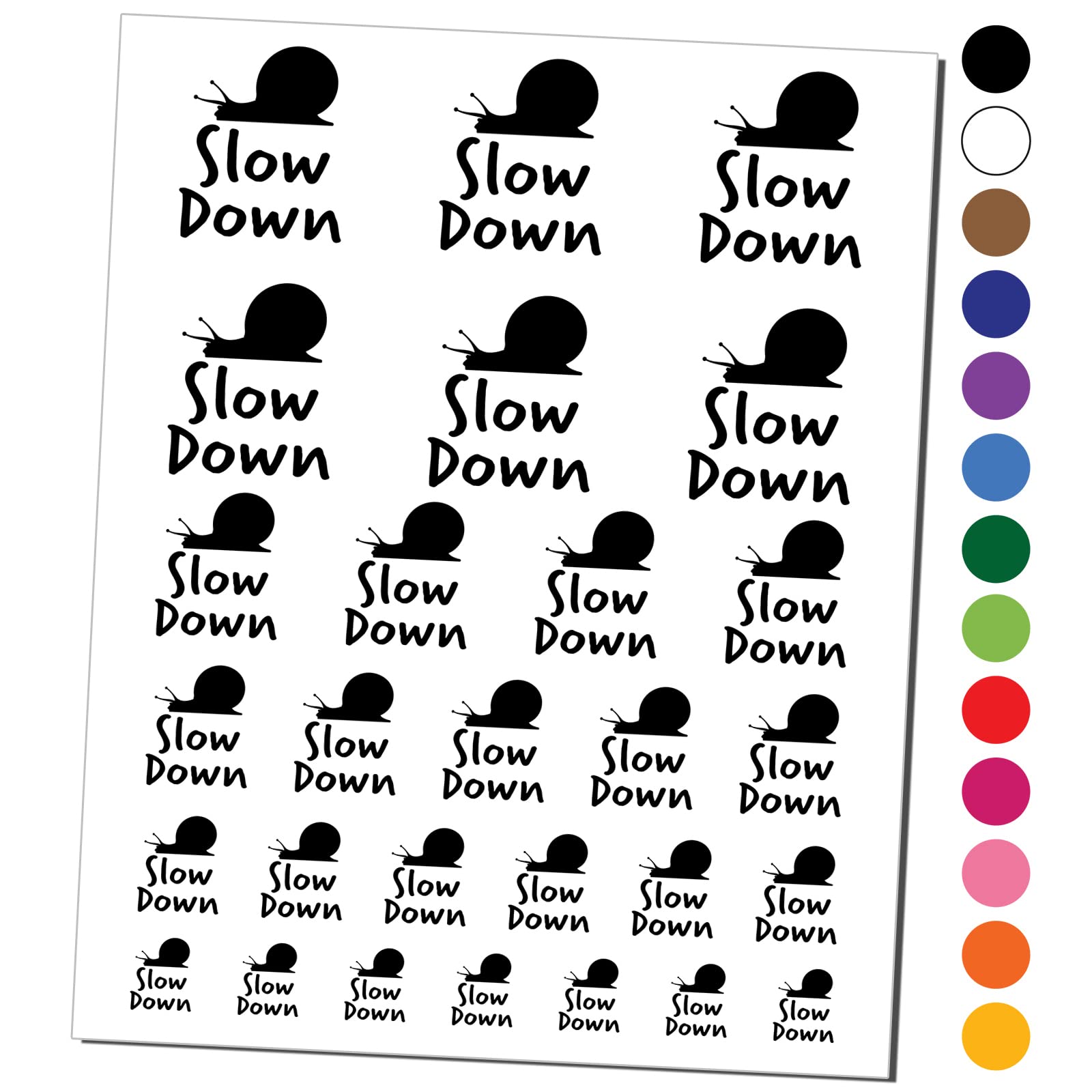 Snail Teacher Motivational Temporary Tattoos - Waterproof Fake Body Art Set (Black, 1 Sheet) - Perfect for Classrooms, Teacher Appreciation Gifts & Inspirational Body Art