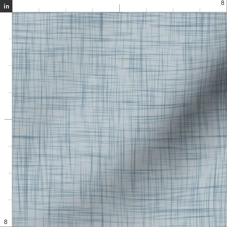 Blue Small Scale Grid Lines Woven Coordinate Collection Texture Lined Printed on Minky Fabric by The Yard - Soft & Durable Spoonflower Fabric for Sewing Baby Blankets, Quilt Backing, Plush Toys & DIY Crafts