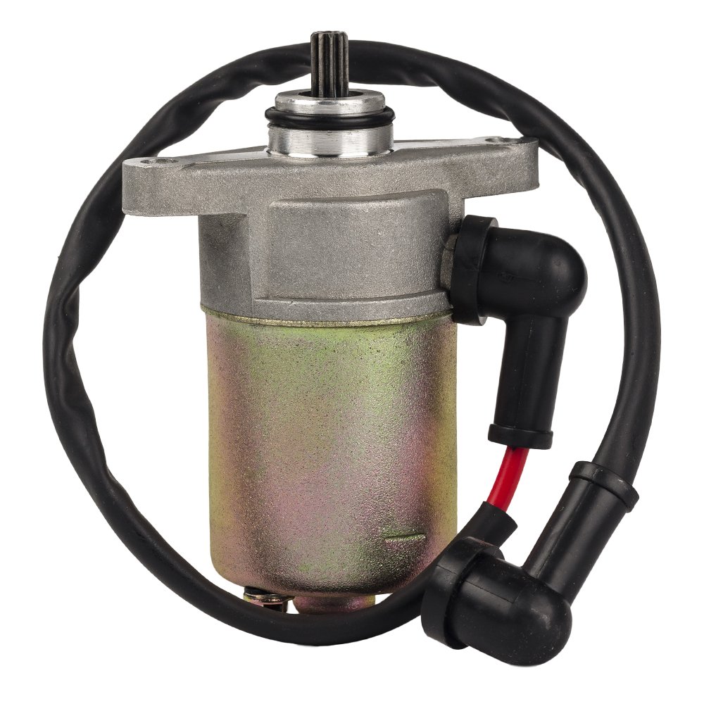HIFROM Gy6 49cc 50cc 60cc 72cc 139QMB Scooter Moped Electric Starter Motor - 10 Teeth Replacement Part for 4-Stroke Engines - Perfect for Honda, Yamaha, and Chinese Scooters - DIY Repair & Maintenance