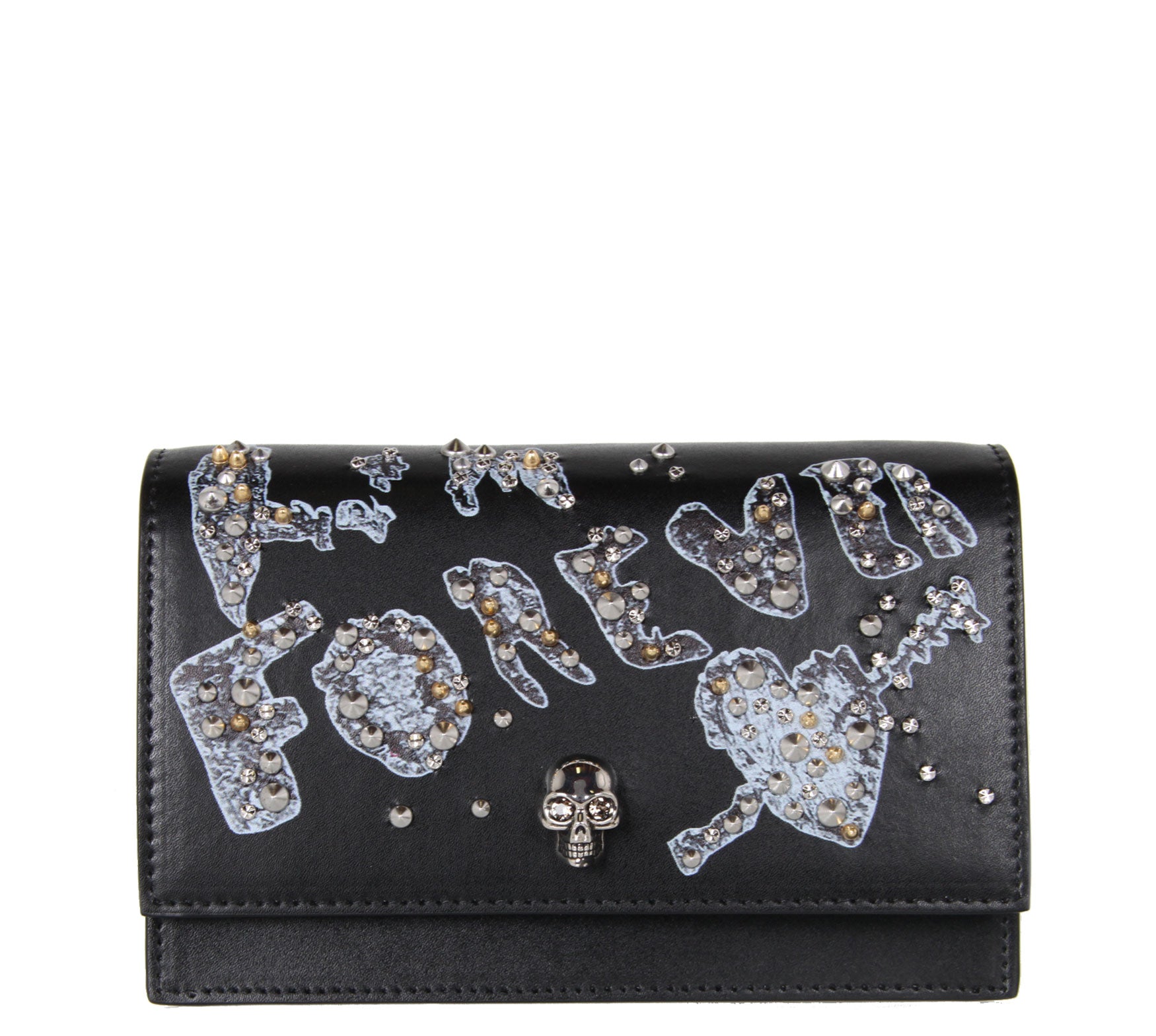 Skull Mini Crossbody Bag by Forever AMQ - Gothic Black Leather Purse for Women | Perfect for Parties, Concerts & Halloween Costume Accessories