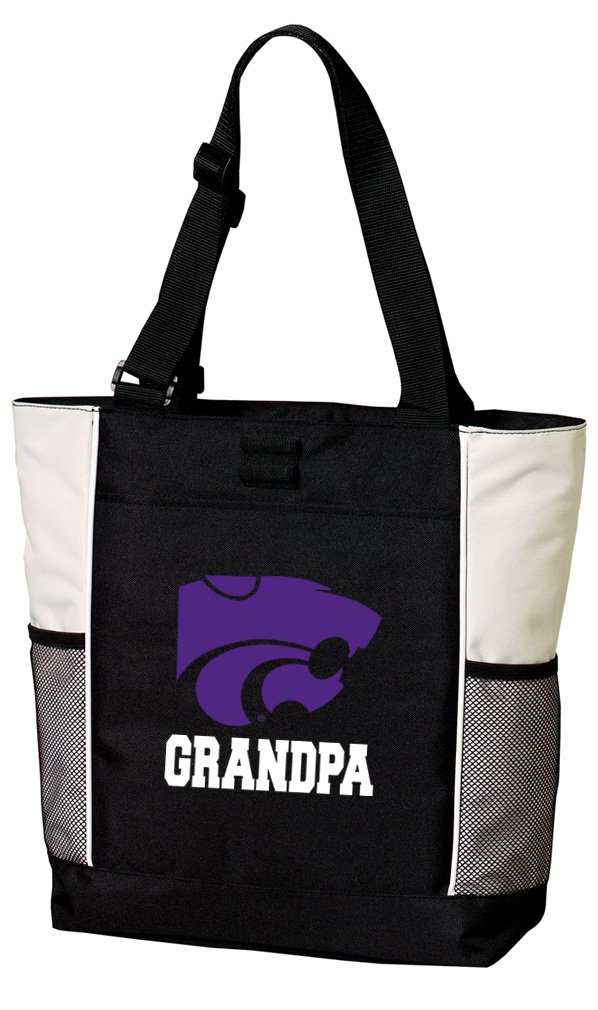 Kansas State Grandpa Tote Bag - Durable Cotton Canvas K-State Tote for Beach, Pool, Travel & Shopping - Perfect Gift for College Fans & Grandparents