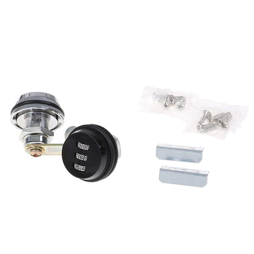 3-Digit Alloy Combination Lock - Keyless Cam Lock for Mailbox, Cabinet, Post Box - Black Password Security Lock (Perfect for Home, Office & Outdoor Use)