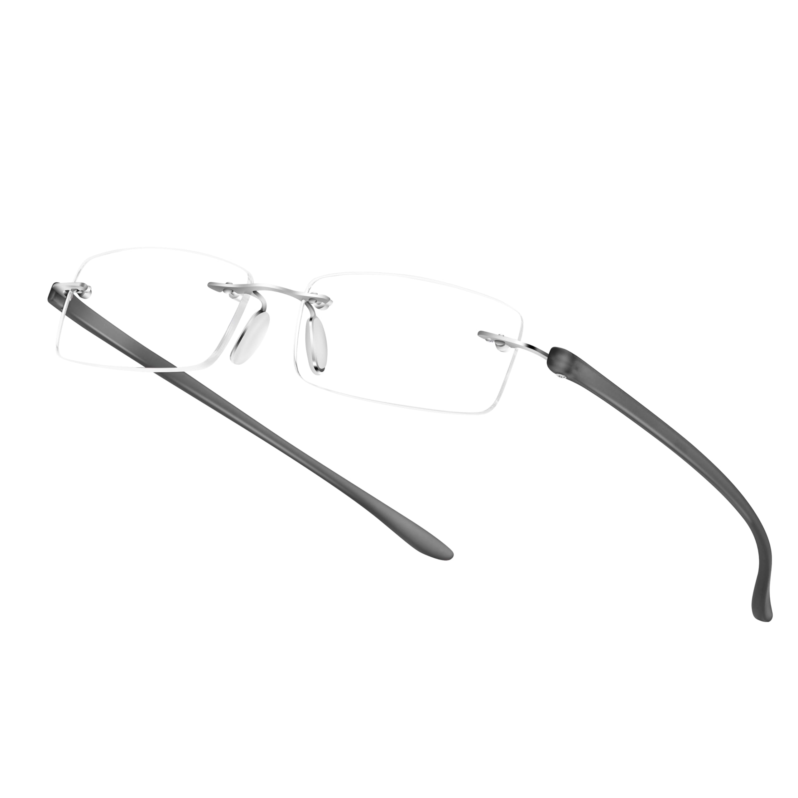 2 Pack Blue Light Blocking Reading Glasses for Men & Women, Anti-Glare Computer Glasses with Frameless Design - Perfect for Office Work, Gaming & Screen Time