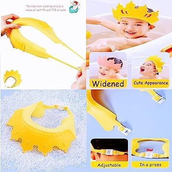 **Aprime Adda Adjustable Baby Shampoo Cap & Bath Visor – Soft Shower Protection Hat for Toddlers, Infants & Kids (Pack of 1) – Perfect for Hair Washing, Bath Time & Water Play**
