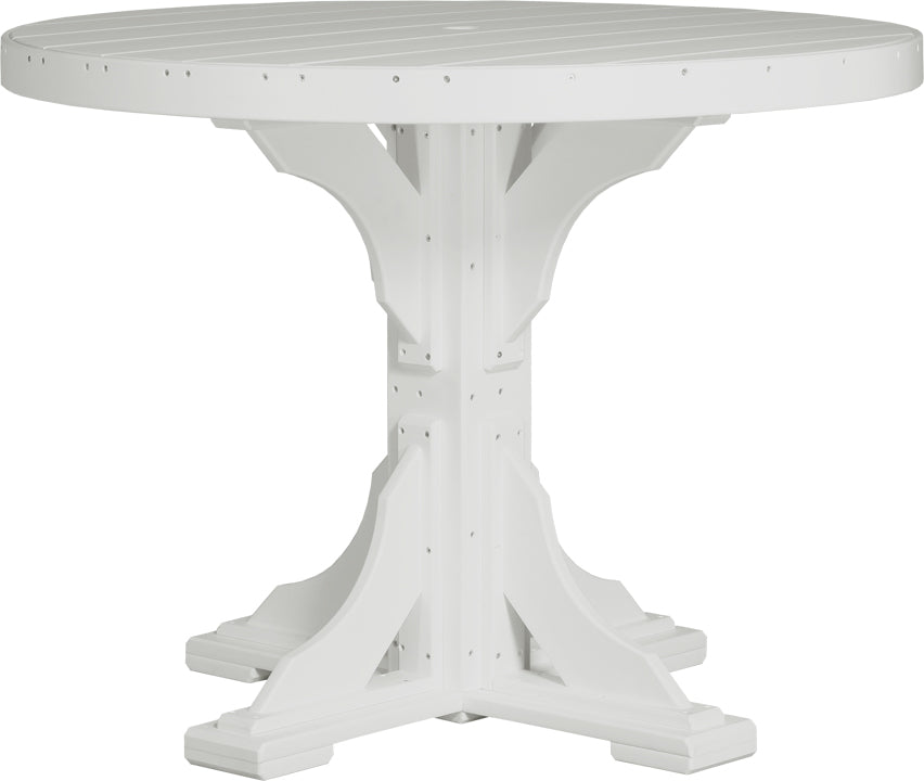 LuxCraft 4-Foot Round Dining Table Set - Perfect for Small Spaces, Kitchens & Outdoor Patios