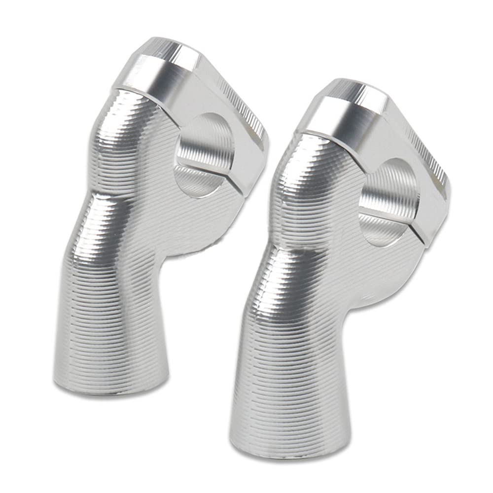 CNC Motorcycle Handlebar Riser for Triumph Bobber T100/T120 - Silver | Comfort Upgrade