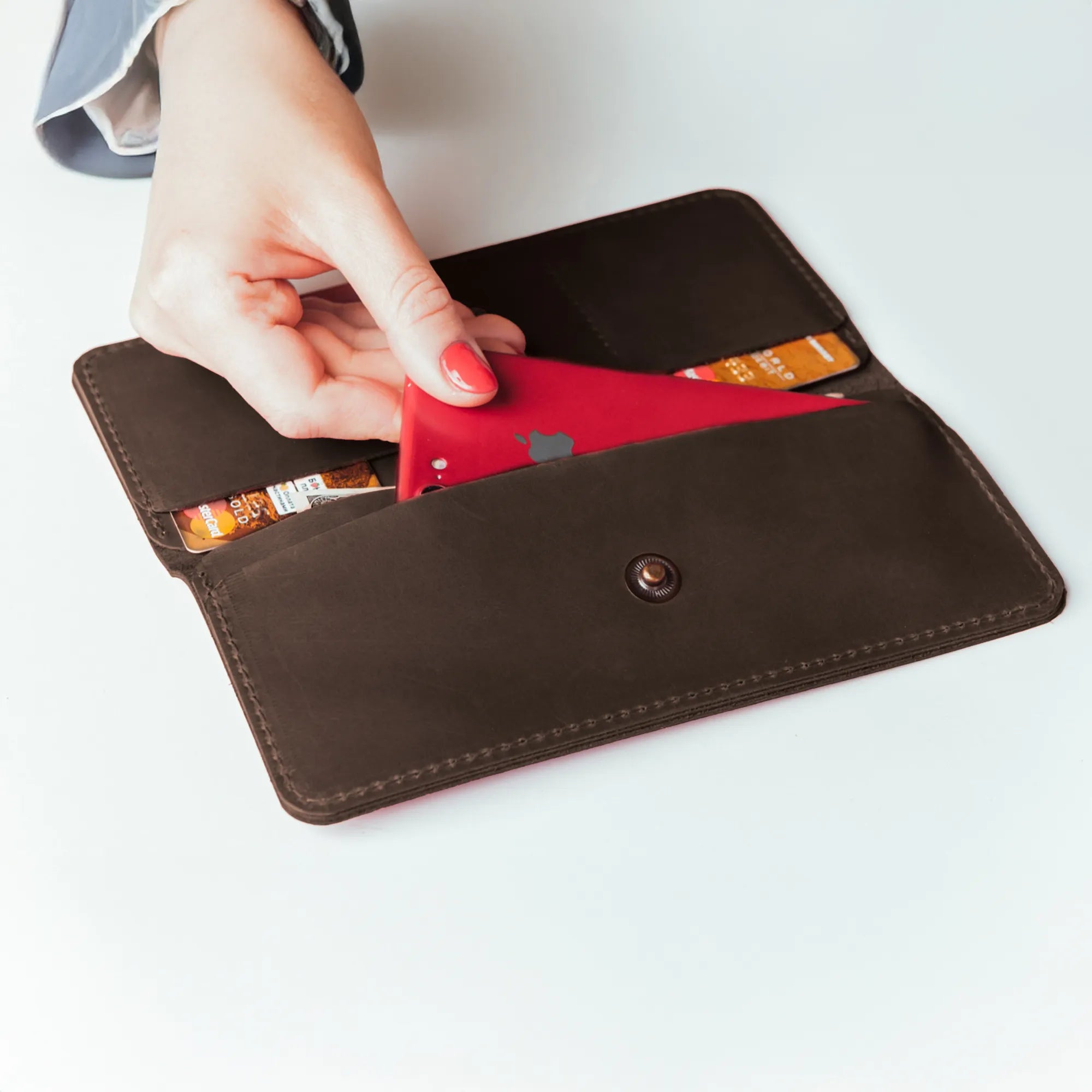 Premium Genuine Leather Long Wallet for Men & Women - RFID Blocking, Multiple Card Slots - Perfect for Travel, Business & Everyday Use (Stockholm Collection)