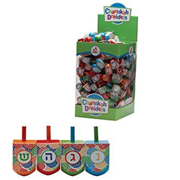 Hand Painted Wooden Dreidels - Set of 100 Premium Hanukkah Spinning Tops for Kids, Holiday Games, and Jewish Tradition Celebrations