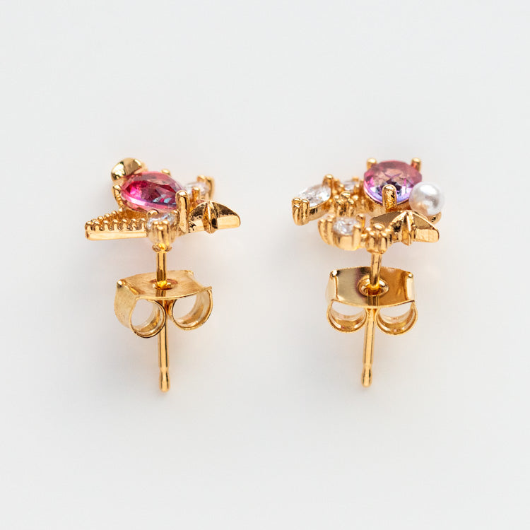 Aurora Moon & Star Stud Earrings for Women - Dainty Celestial Jewelry for Everyday Wear & Special Occasions