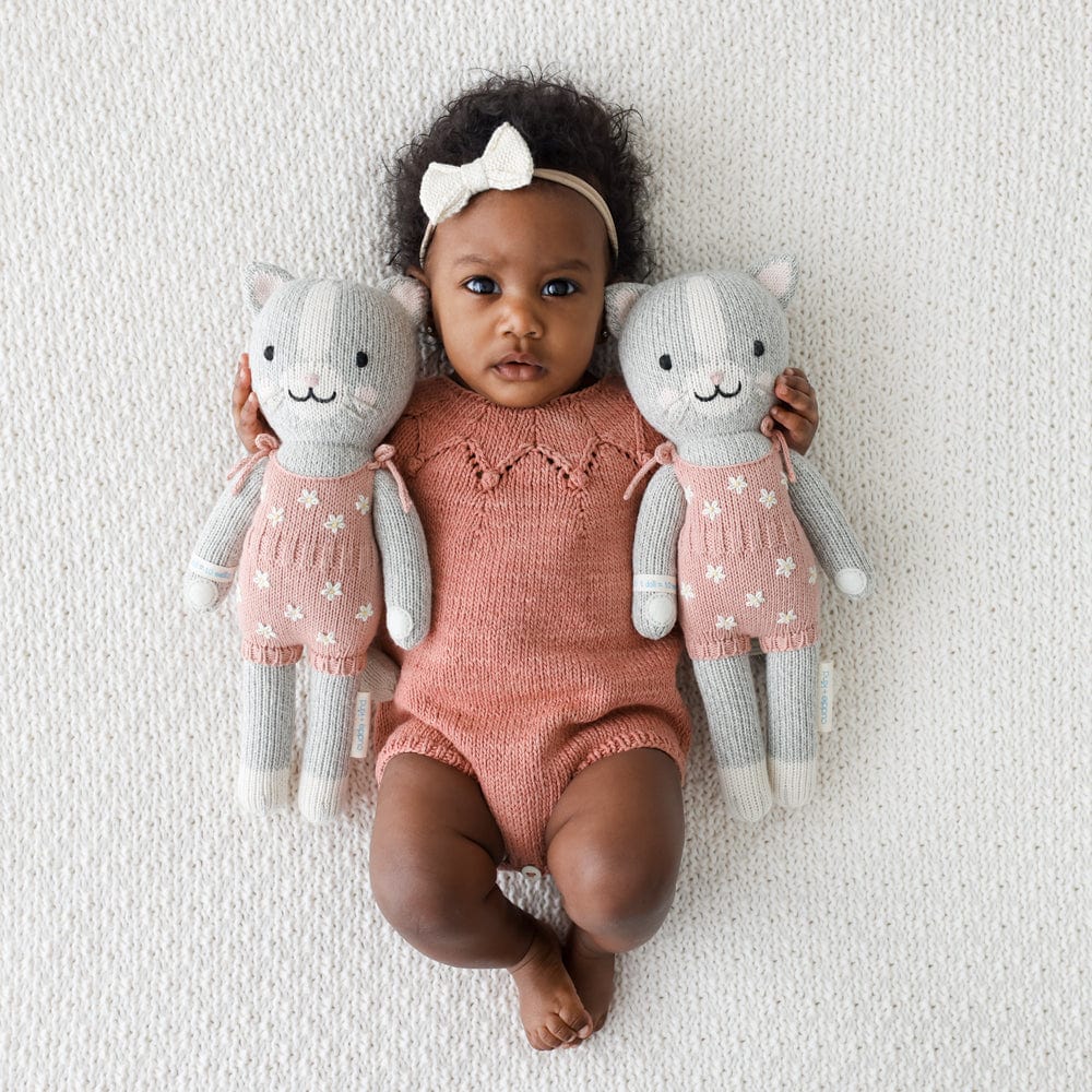 Cuddle+Kind Daisy the Kitten Plush Toy - Soft & Huggable Stuffed Animal for Kids & Toddlers - Perfect for Bedtime, Playtime & Gifts