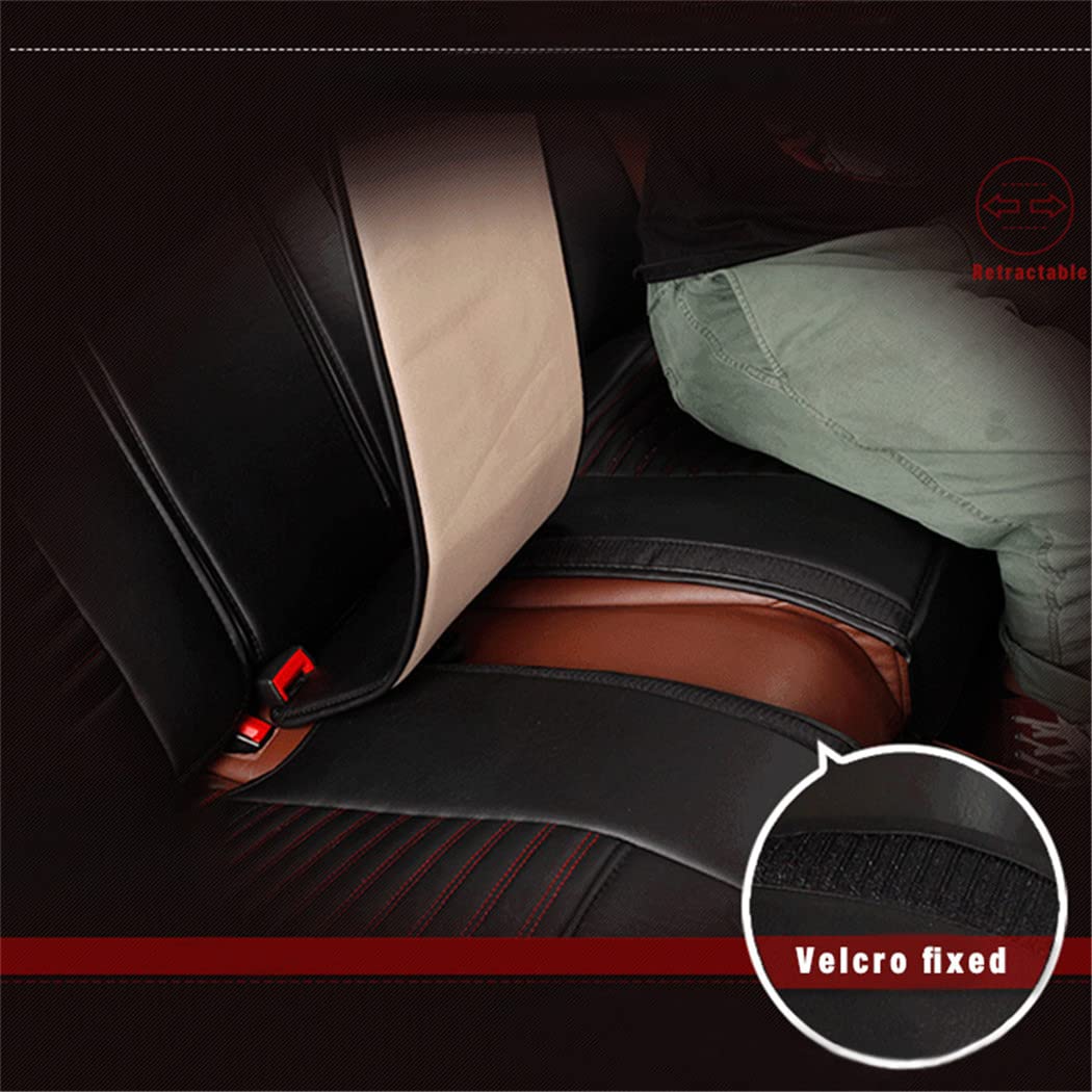 Premium Leatherette Car Seat Covers for BMW 7 Series (F01 F02 F03 F04 E23 E32 E38 E65 E66 G11 G13 G22 G12) - Compatible with 730i 740i 750i 740Li 745Li 750Li 760i Models - Front Seat Protectors (2-Piece Set, Black/Red) - Luxury Protection & Style Upgrade for Daily Commute & Road Trips