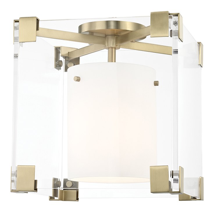 Achilles Single Light Flush Mount Ceiling Fixture - Modern LED Lighting for Bedroom, Hallway & Closet - Energy Efficient Indoor Light Fixture