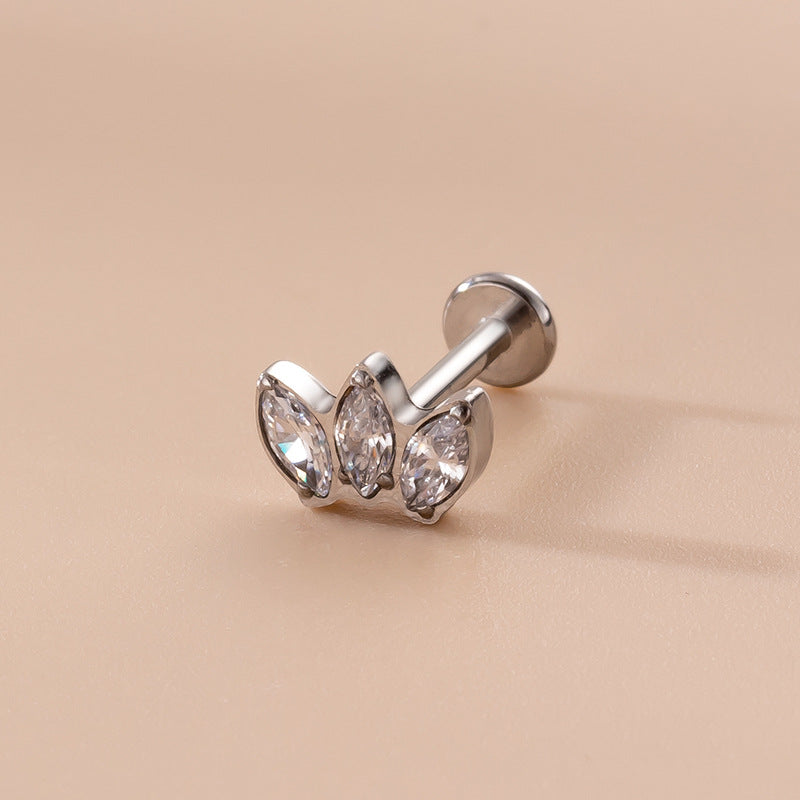 16G Flat Back Labret Stud Earrings for Cartilage Piercing - Hypoallergenic Surgical Steel Jewelry - Perfect for Helix, Tragus, and Conch Piercings