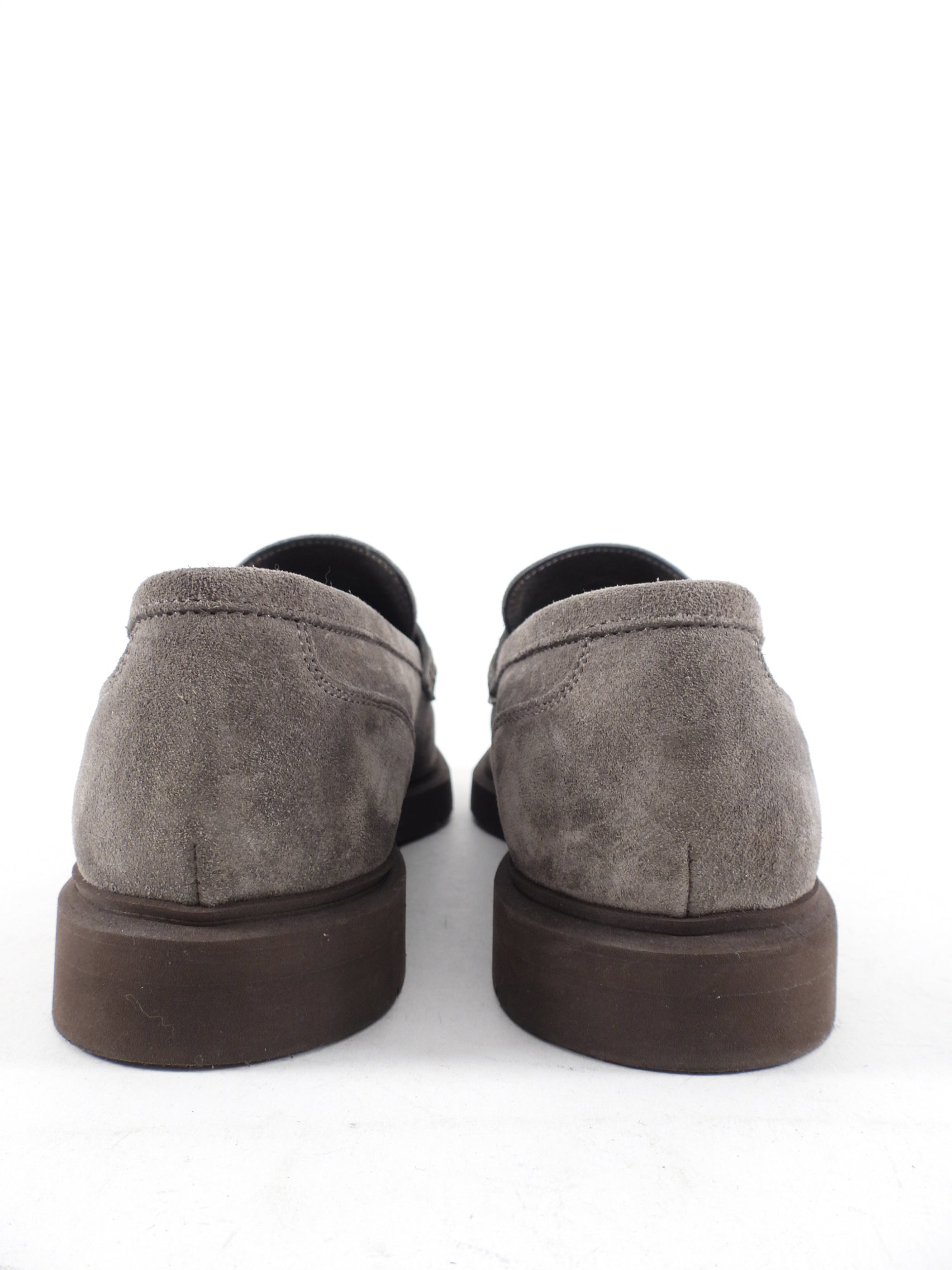Brunello Cucinelli Grey Suede Monili Loafers Size 37 | Luxury Italian Leather Slip-On Shoes for Women | Perfect for Office, Travel & Special Occasions