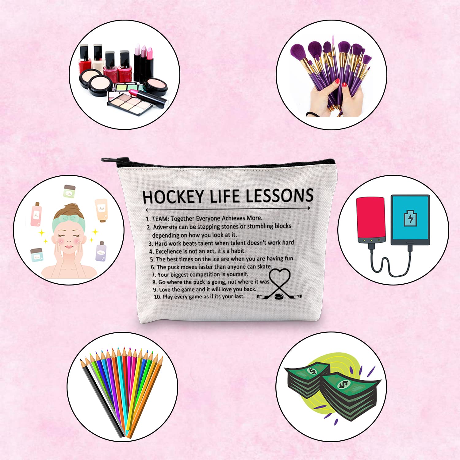 Hockey Gifts for Players & Coaches - Inspirational Ice Hockey Team Gifts with Motivational Hockey Life Lessons - Perfect for Game Days, Training & Player Appreciation (CA)