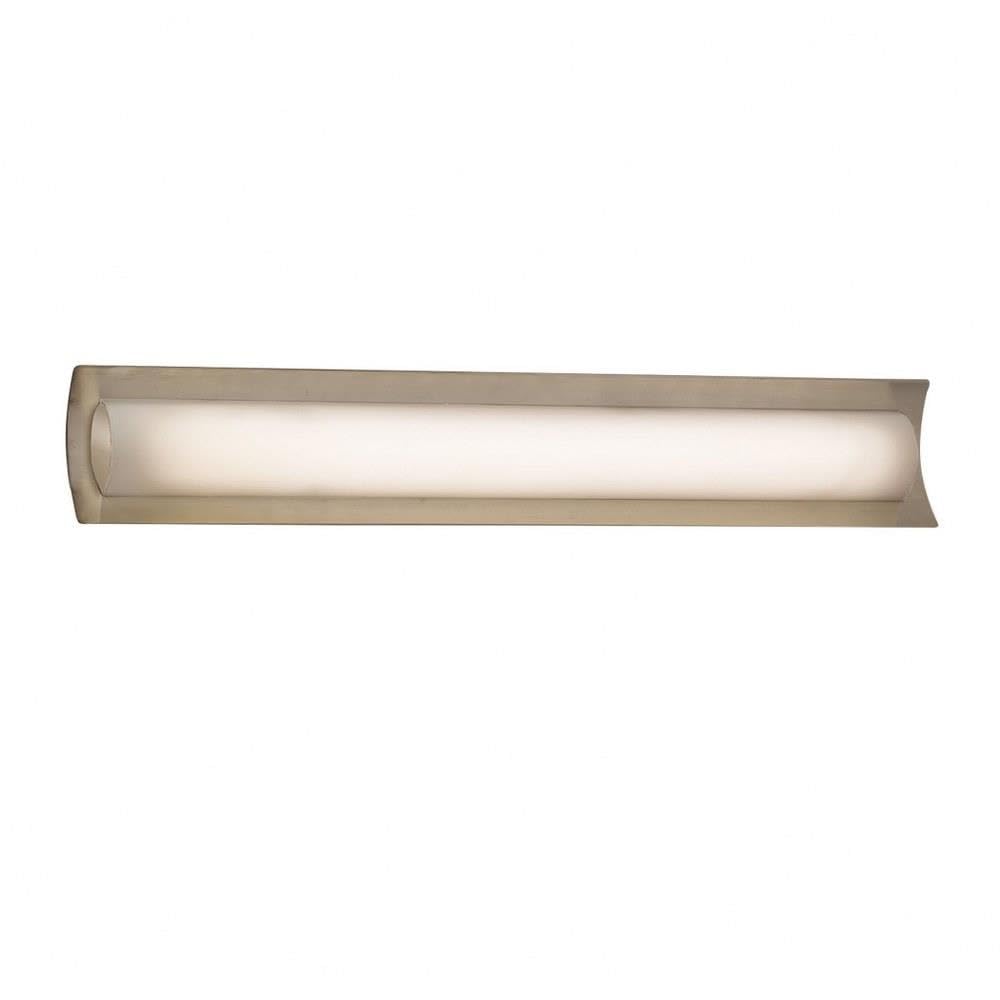 30 Inch Linear LED Bath Bar Light - Brushed Nickel Finish with Opal Shade - Modern Vanity Lighting for Bathroom, Bedroom, or Hallway - Energy Efficient & Waterproof Design