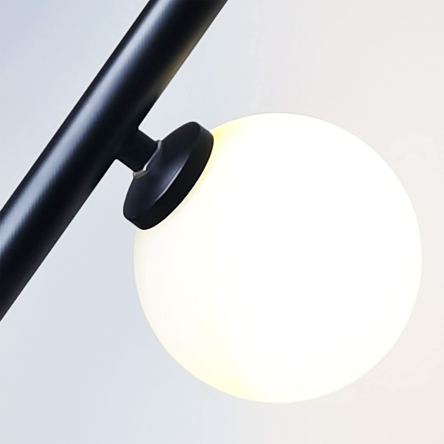 Modern Black Floor Lamp with 9 LED Bulbs - Creative Globe High Pole Standing Tree Lamp for Living Room, Bedroom, Office - Perfect for Reading, Relaxing & Home Decor