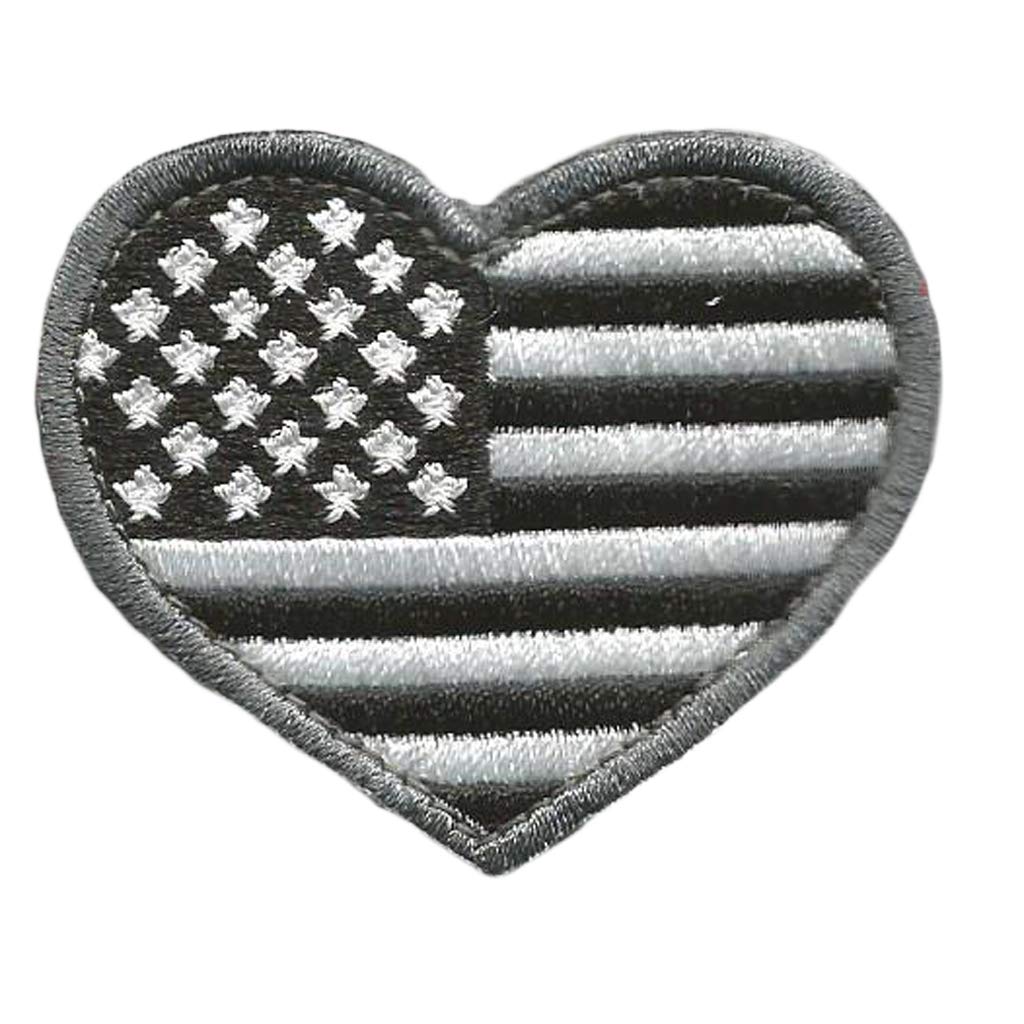 Gadsden & Culpeper Tactical Heart USA Flag Patch - Patriotic Military Morale Patch for Jackets, Hats & Backpacks - Perfect for Veterans, First Responders & Outdoor Enthusiasts