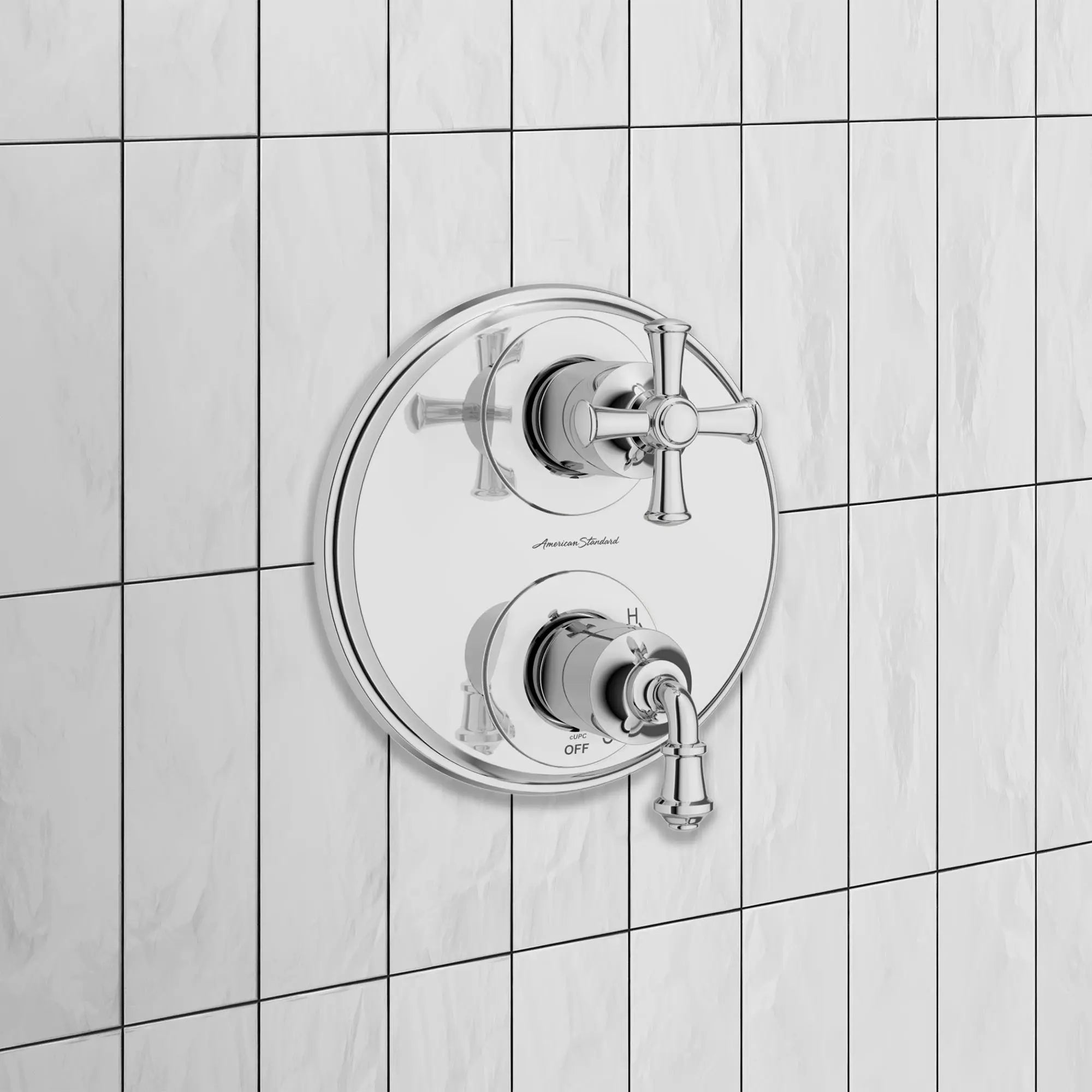 Delancey® 2 Handle Integrated Shower Diverter Trim Kit - Chrome Finish for Bathroom & Shower Remodel - Perfect for Modern Home Upgrades