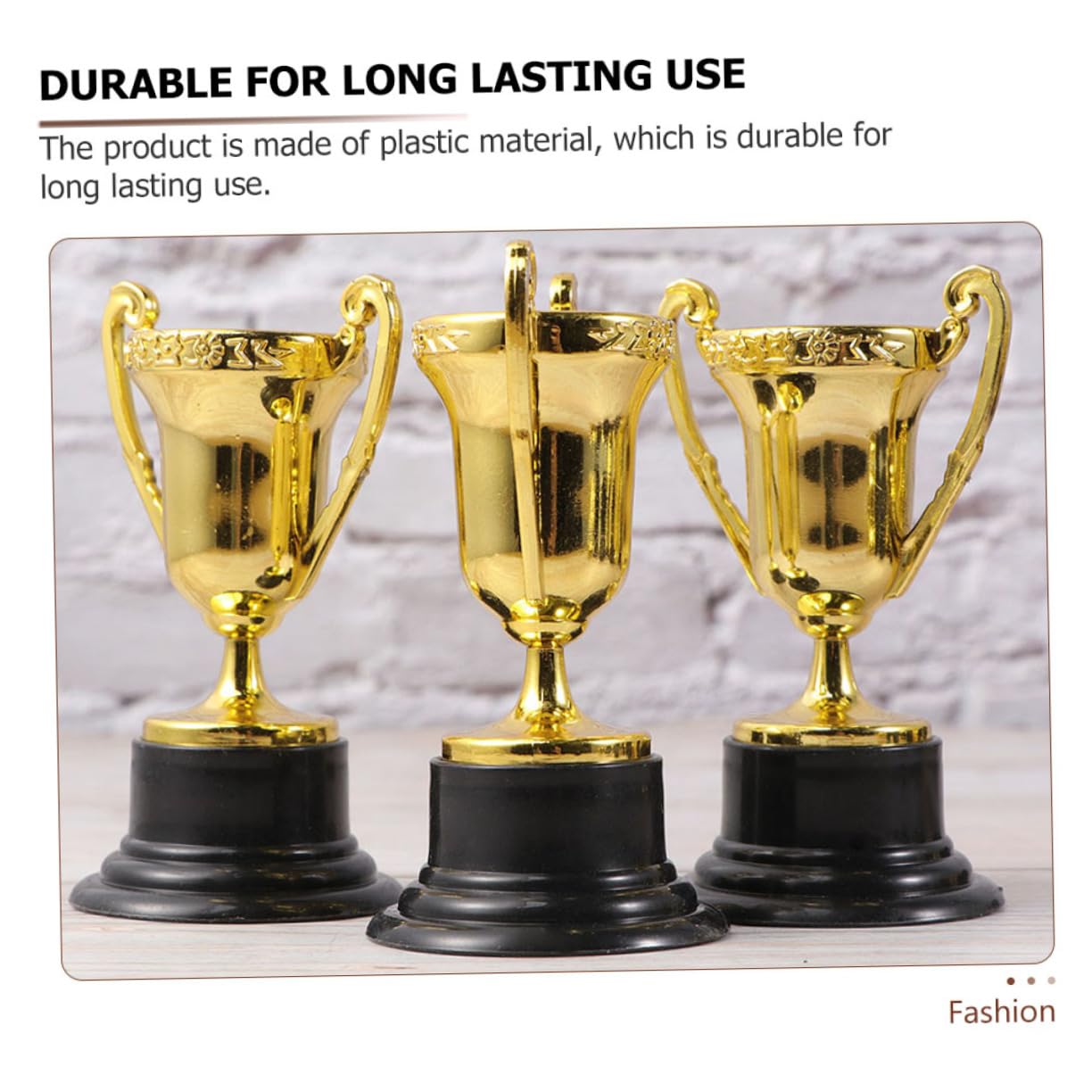 SUPVOX 60-Piece Plastic Trophy Set - Funny Award Cups for Kids Competition, Sports & School Prizes - Reusable Base - Perfect for Classroom Rewards, Birthday Party Games & Sports Day Events