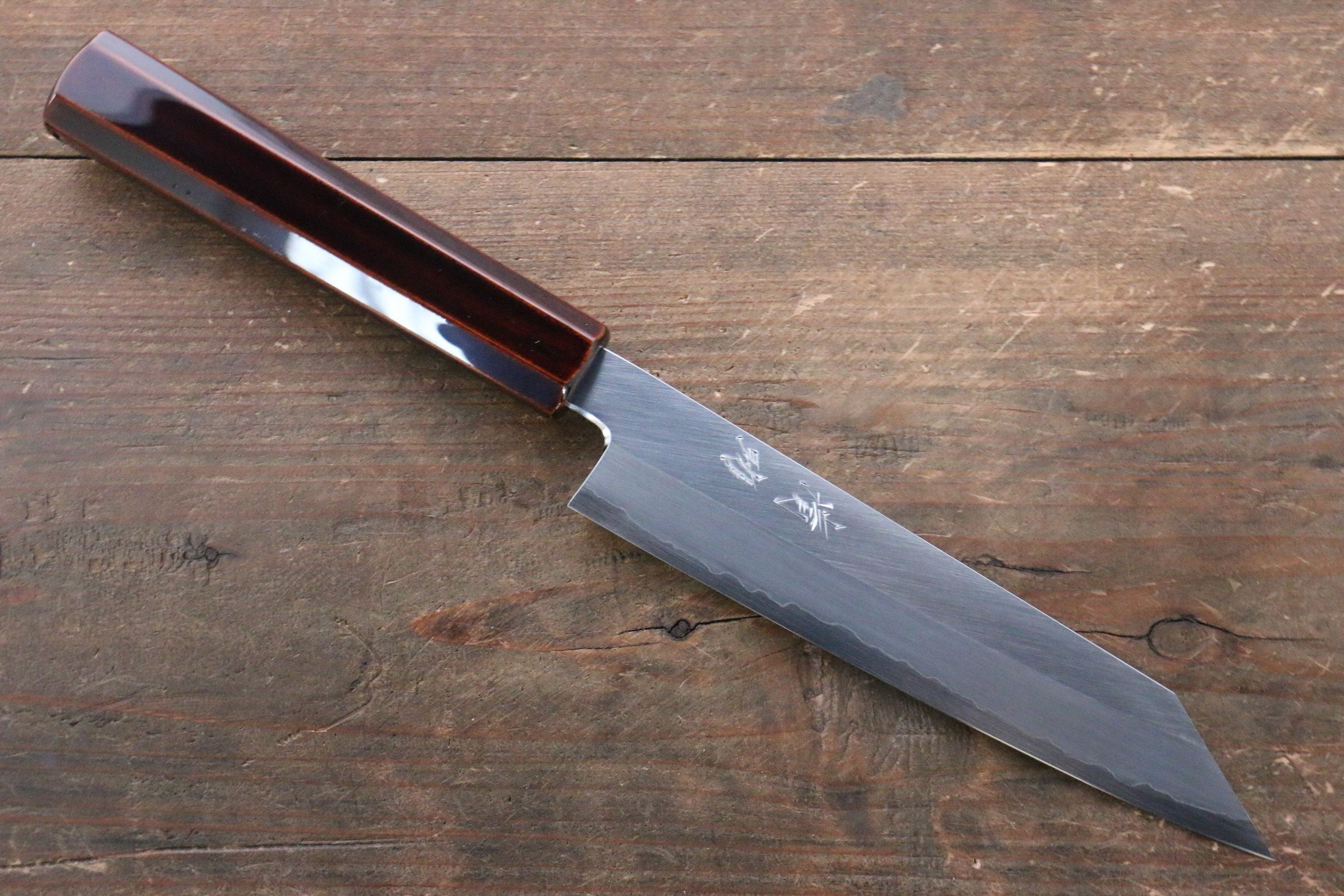 Premium Seisuke Silver Steel Kiritsuke Petty Utility Knife 150mm - Japanese High Carbon Stainless Steel Blade with Lacquered Wood Handle - Perfect for Sushi, Vegetables & Precision Kitchen Tasks